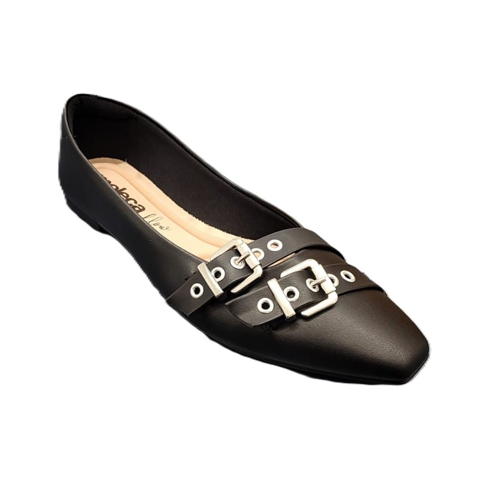 Sapatilha Feminina Moleca Napa 5821.102 Preto 2