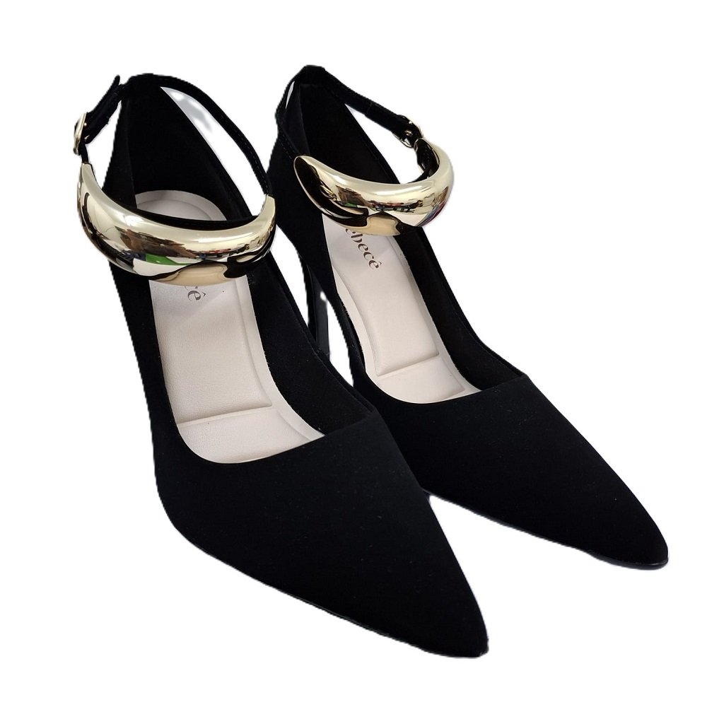 Sapato Scarpin Bebecê Nobuck T9430-245 Preto 4