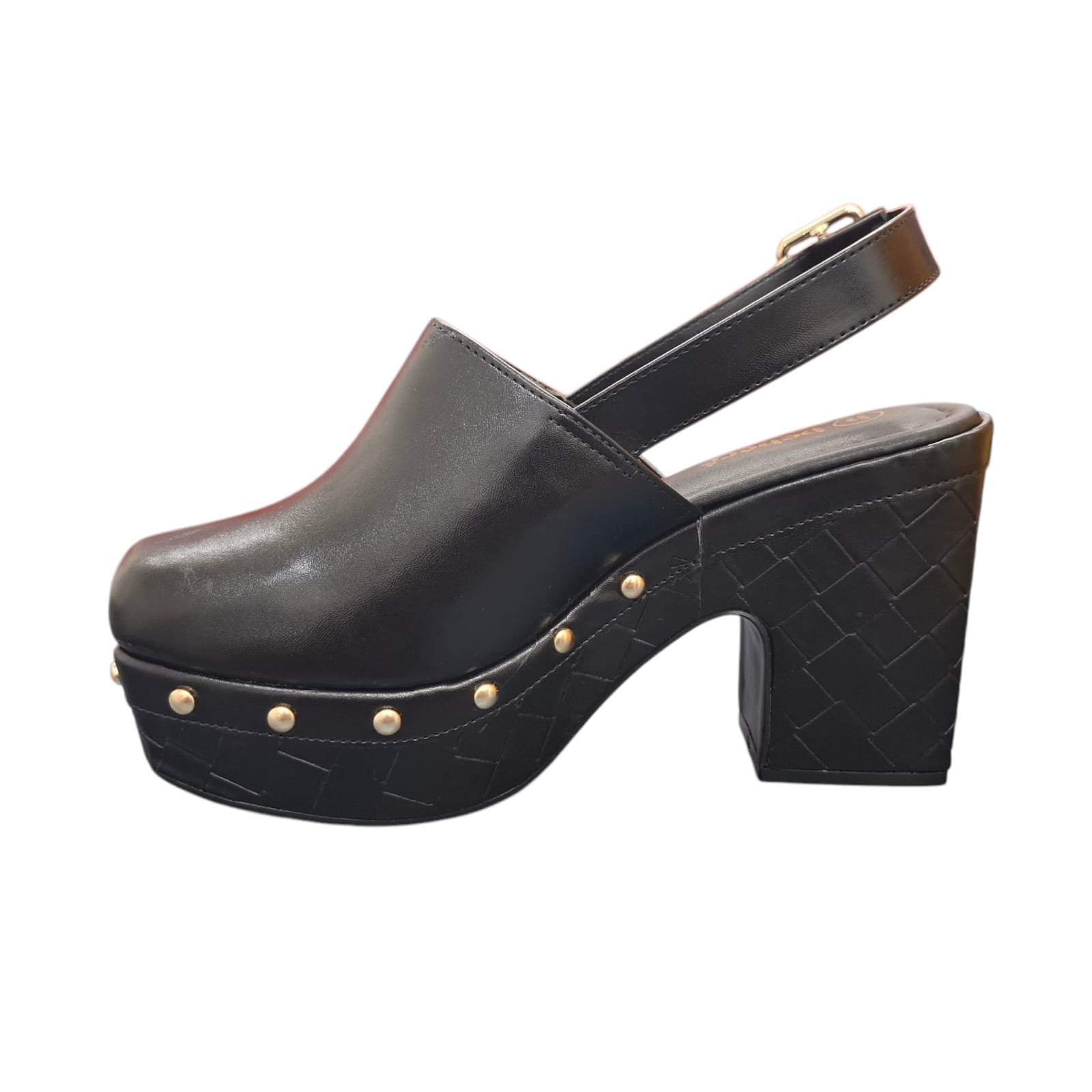 Clog Bebecê Salto Alto Napa T5120-664 Preto 3