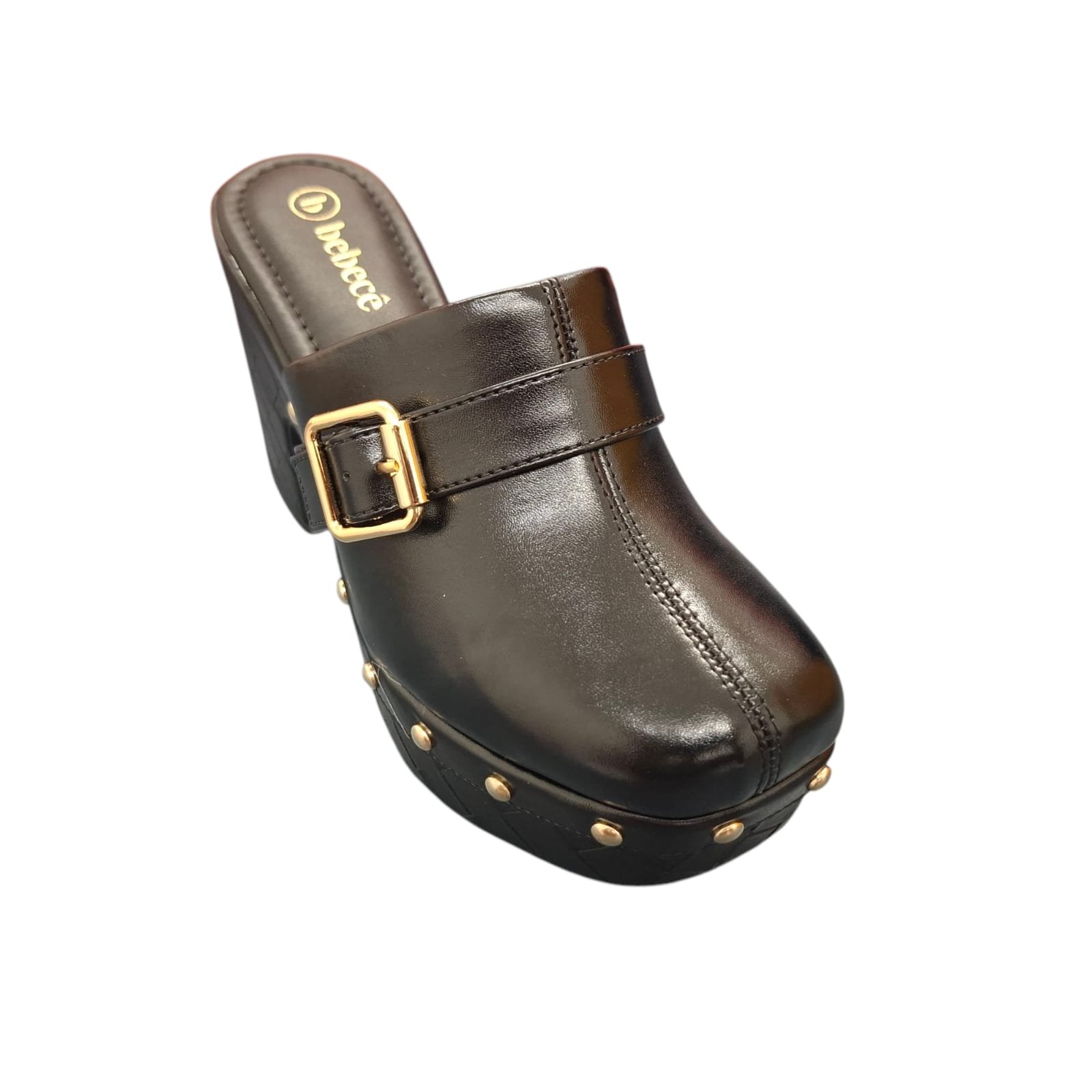 Clog Bebecê Salto Alto Napa T5120-661 Preto 2