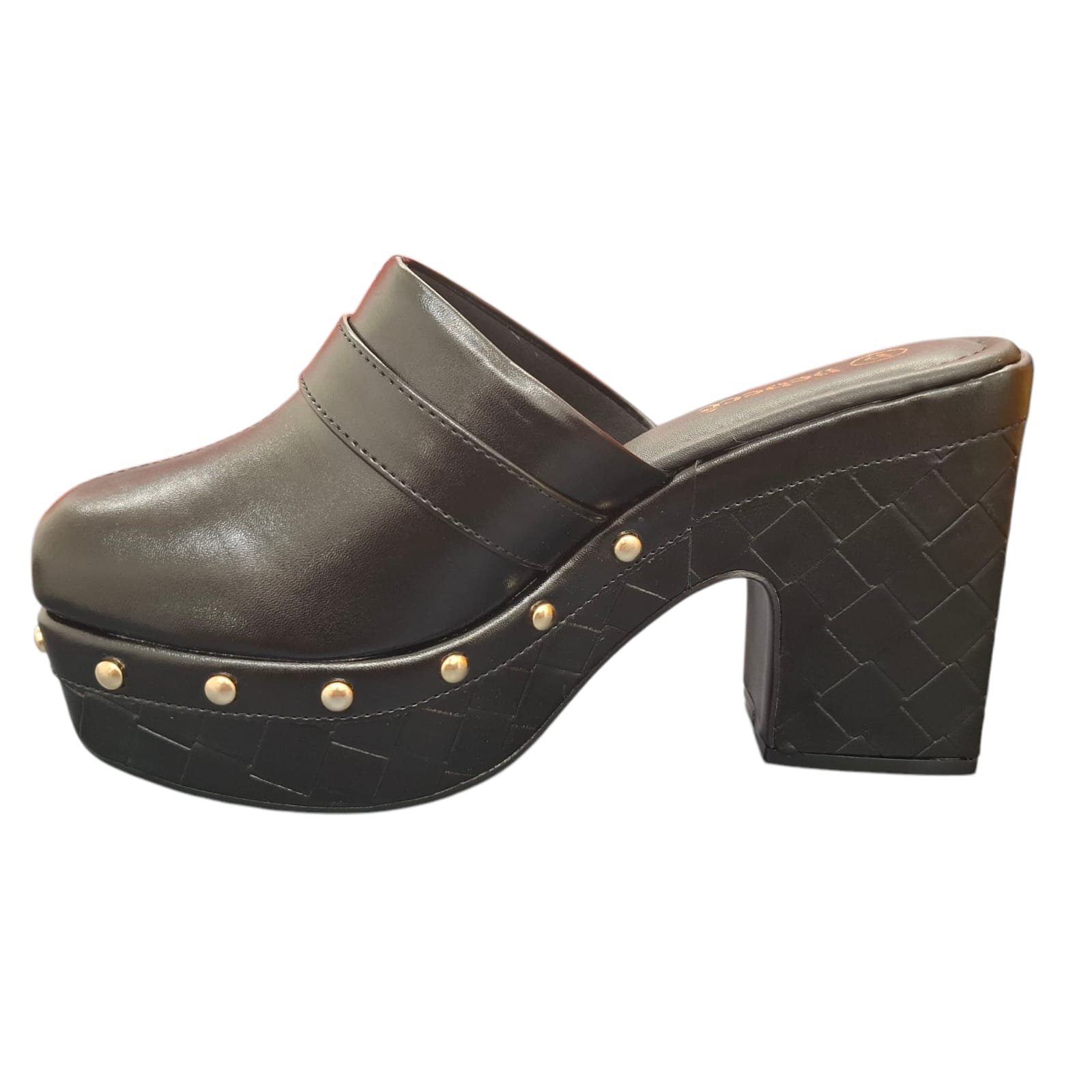 Clog Bebecê Salto Alto Napa T5120-661 Preto 3