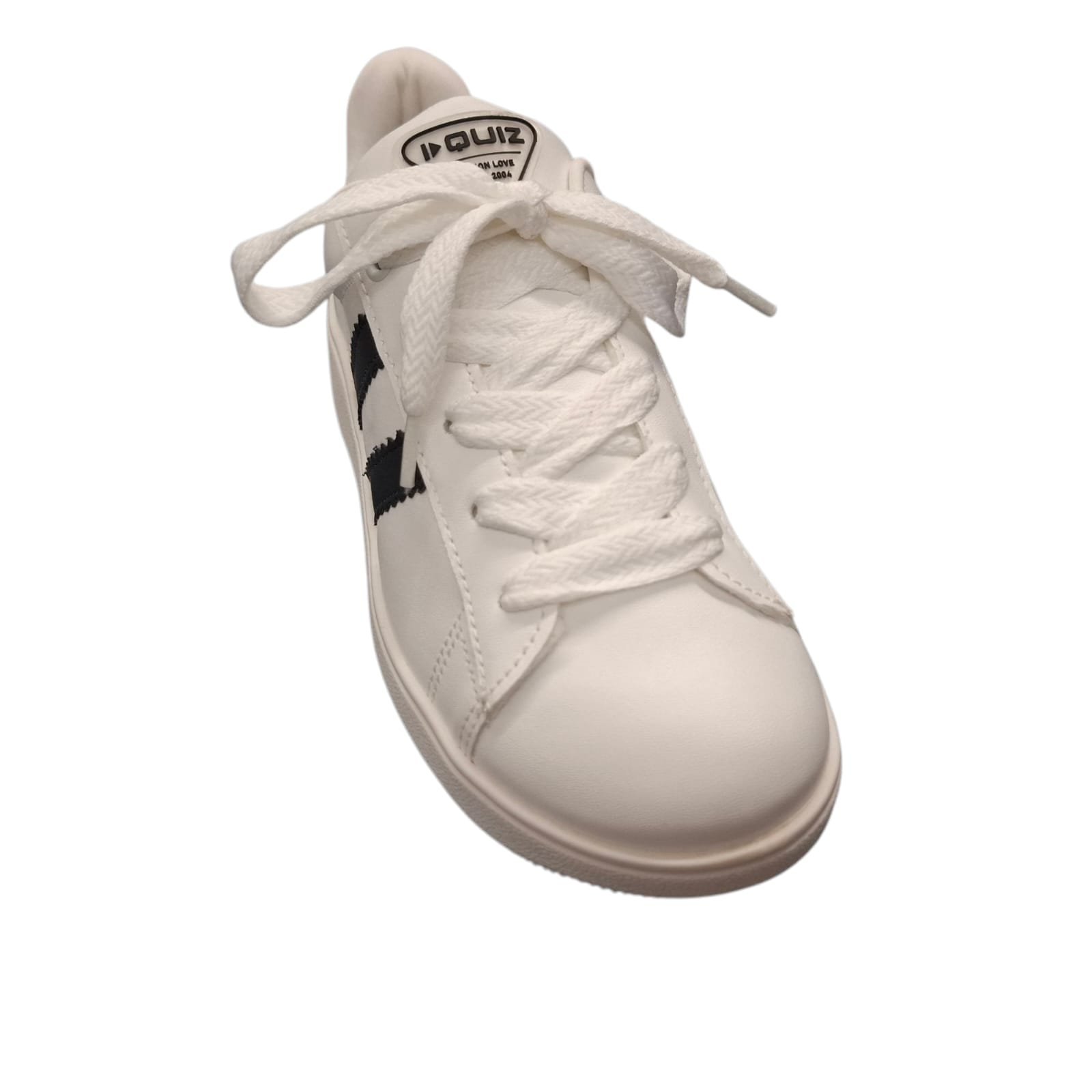 Tênis Casual Feminino Quiz Flatform Napa 1851 Branco/Preto 2