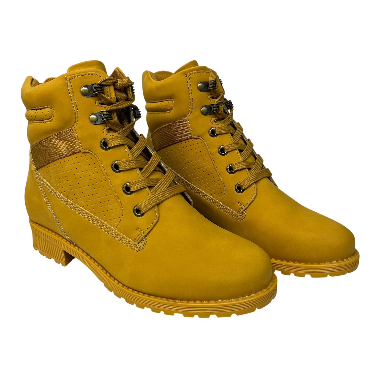 Bota Mooncity Nobuck Cano Curto 72125 Preto Amarelo 3