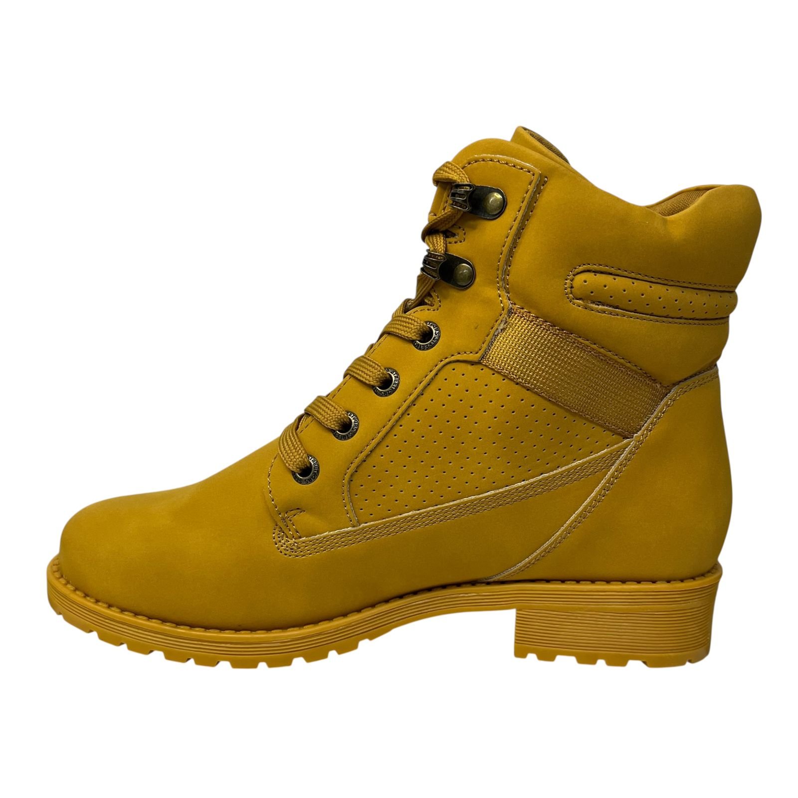 Bota Mooncity Nobuck Cano Curto 72125 Preto Amarelo 5