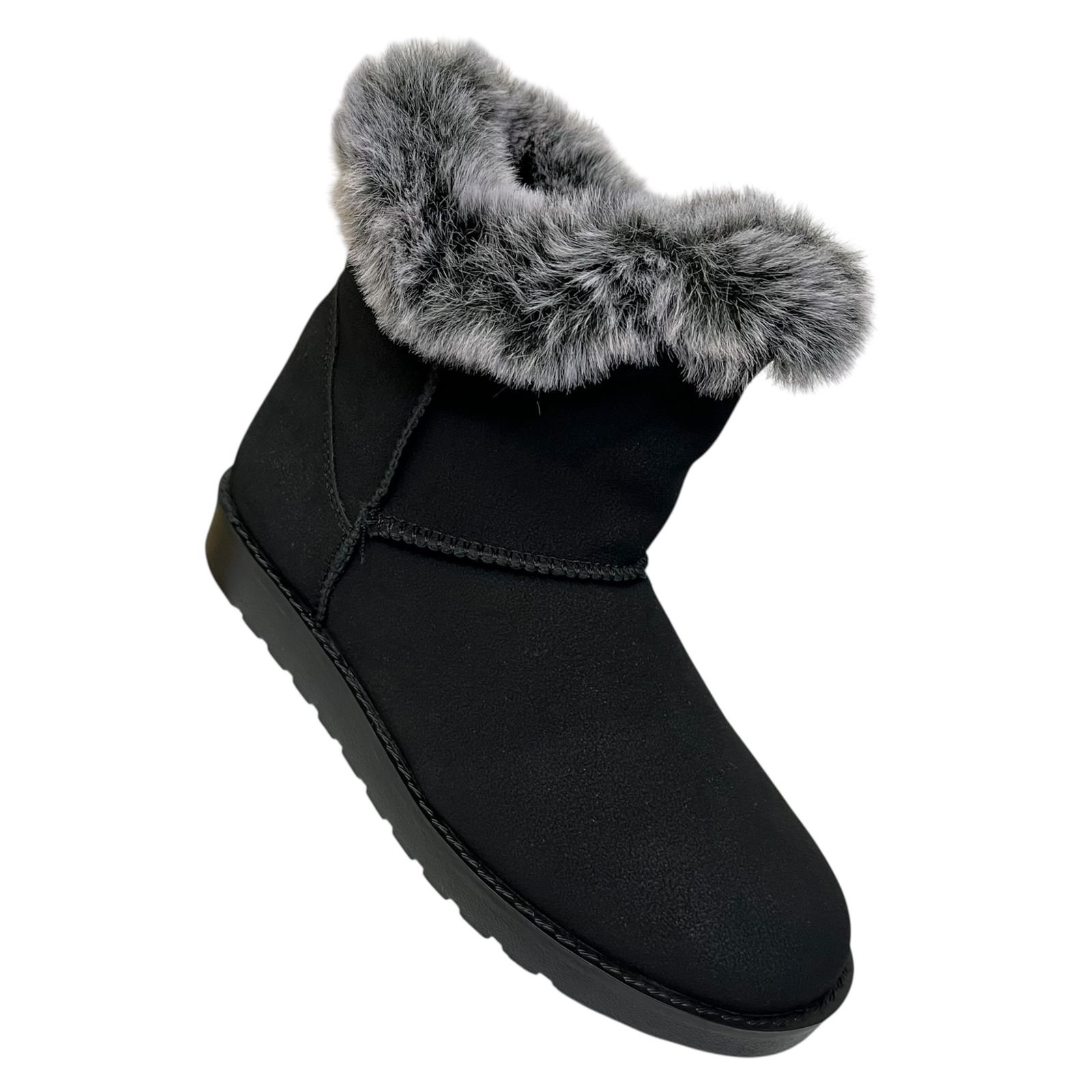 Bota Infantil Cano Curto Mooncity Com Pelo 79804 Preto 2