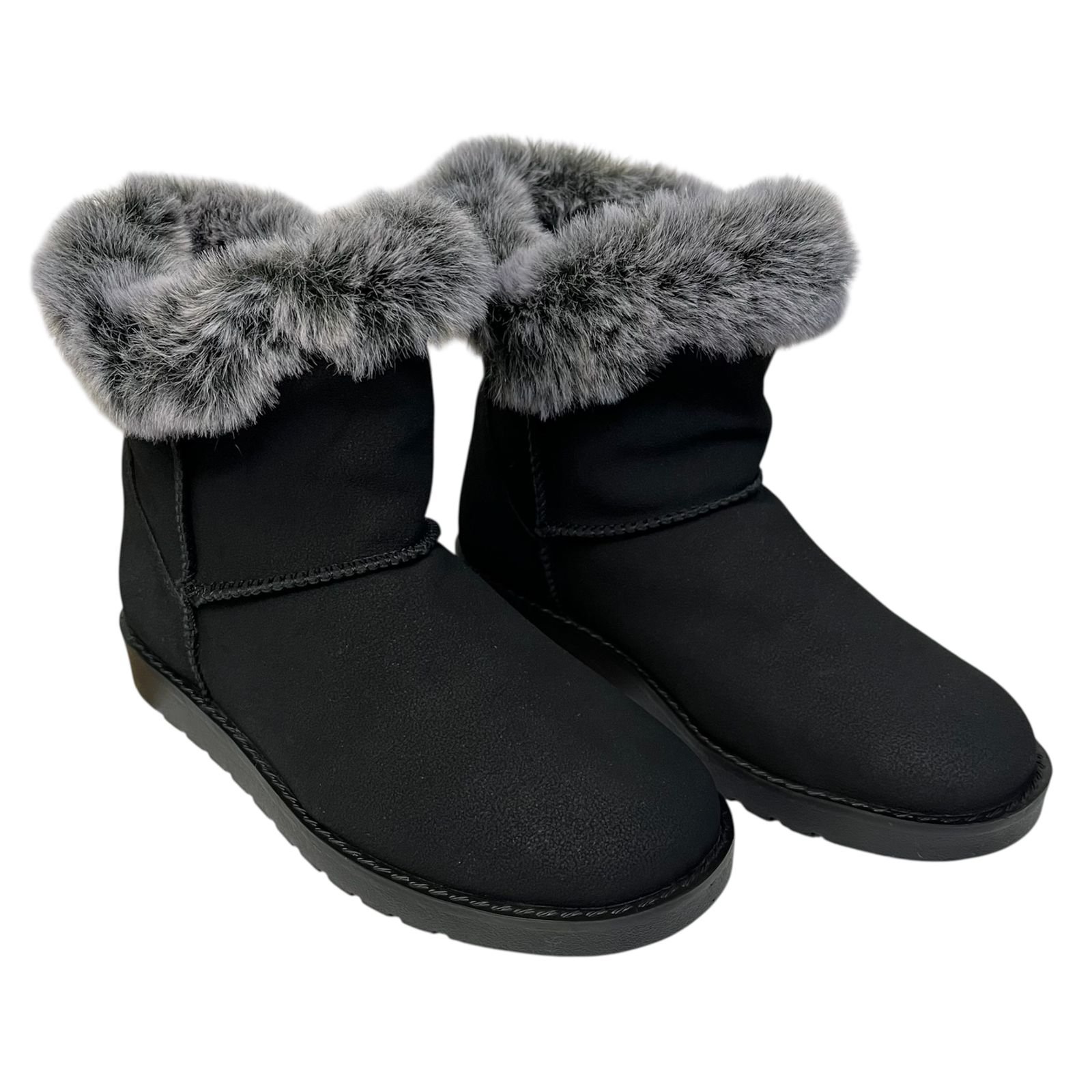 Bota Infantil Cano Curto Mooncity Com Pelo 79804 Preto 4