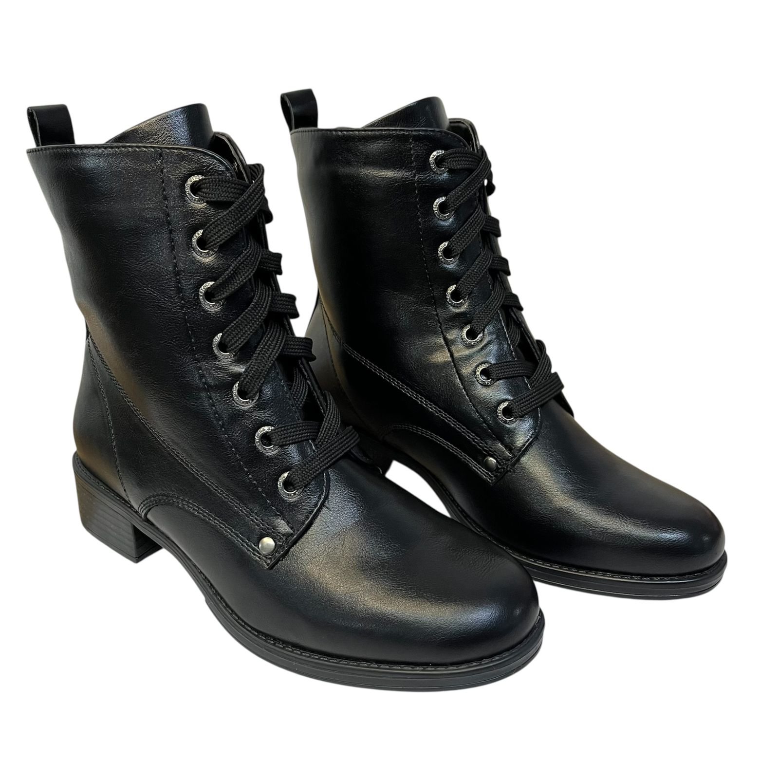 Bota Mooncity Cano Curto Salto Baixo 72118 Preto 3