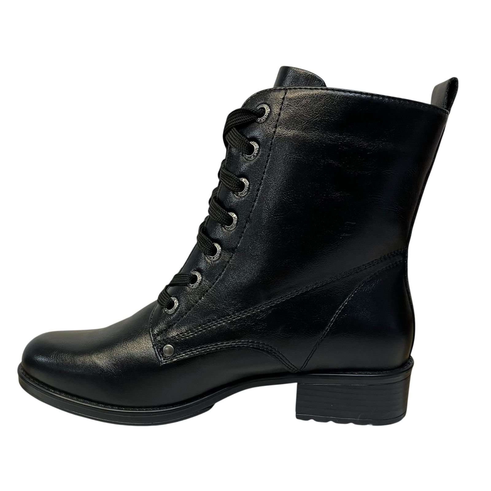 Bota Mooncity Cano Curto Salto Baixo 72118 Preto 5