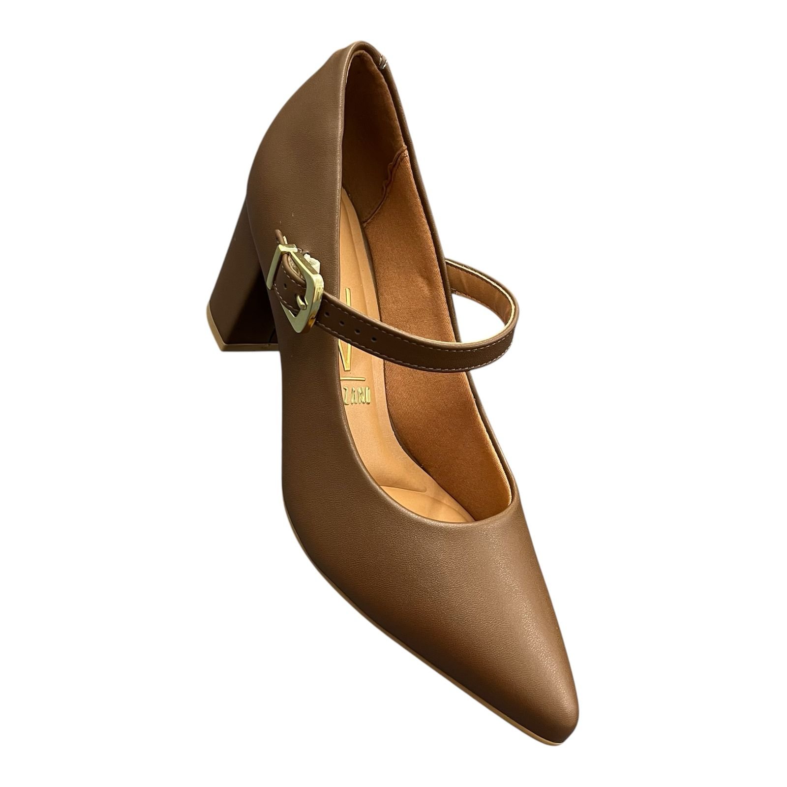 Sapato Scarpin Vizzano Salto Bloco 1290.532 Marrom 2