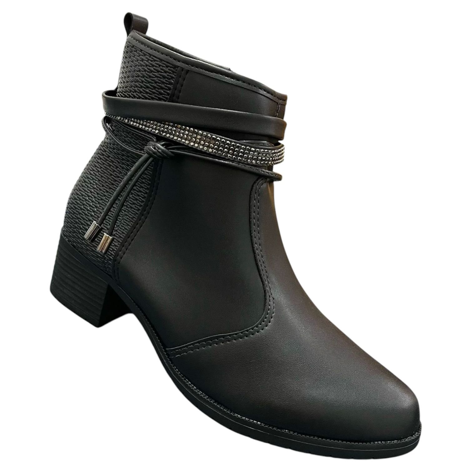 Bota Feminino Moleca Salto Bloco Napa 5346.103 Preto 2