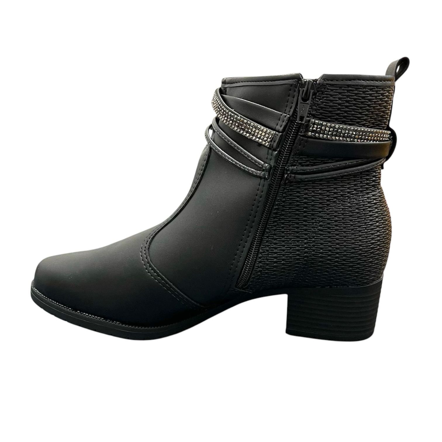Bota Feminino Moleca Salto Bloco Napa 5346.103 Preto 4