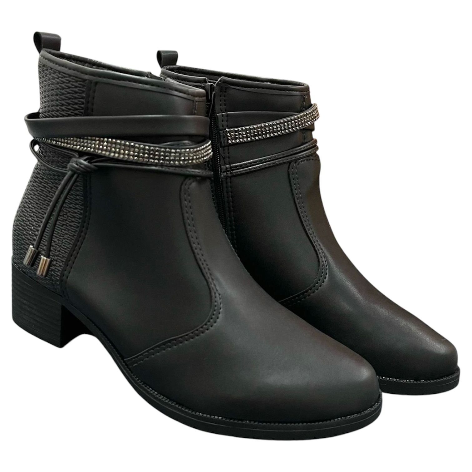 Bota Feminino Moleca Salto Bloco Napa 5346.103 Preto 5
