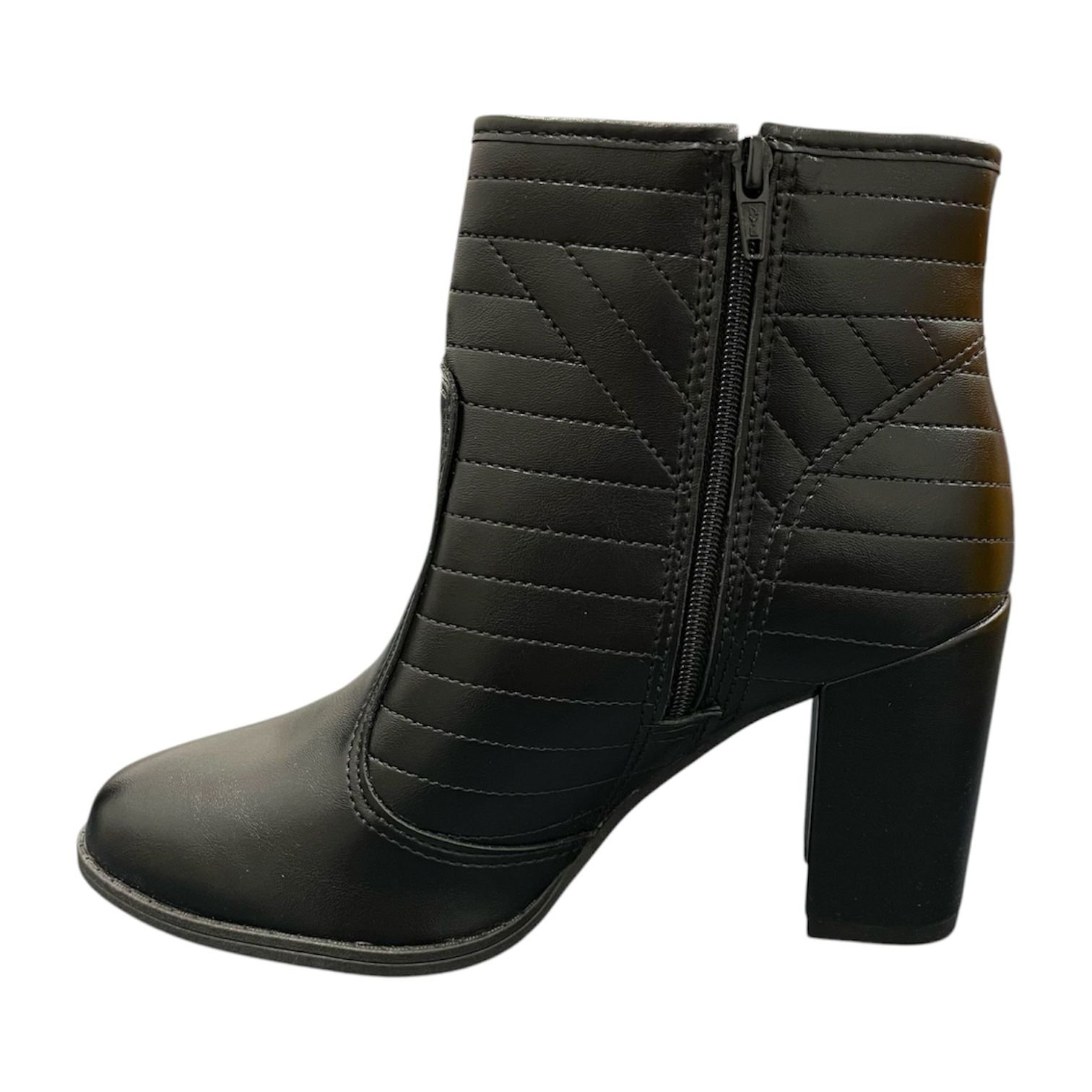 Bota Feminina Moleca Salto Bloco Cano Curto 5349.103 Preto 4