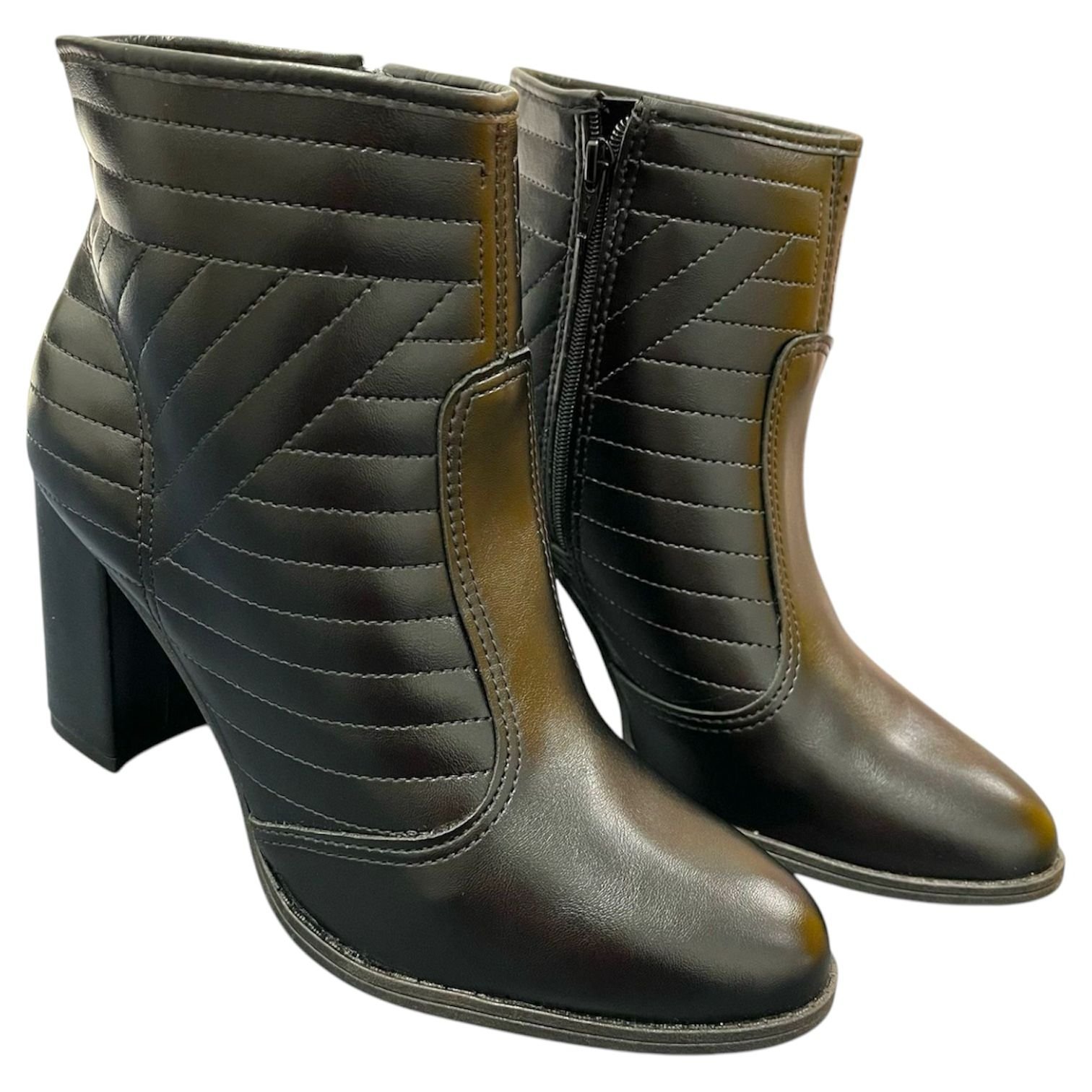 Bota Feminina Moleca Salto Bloco Cano Curto 5349.103 Preto 5