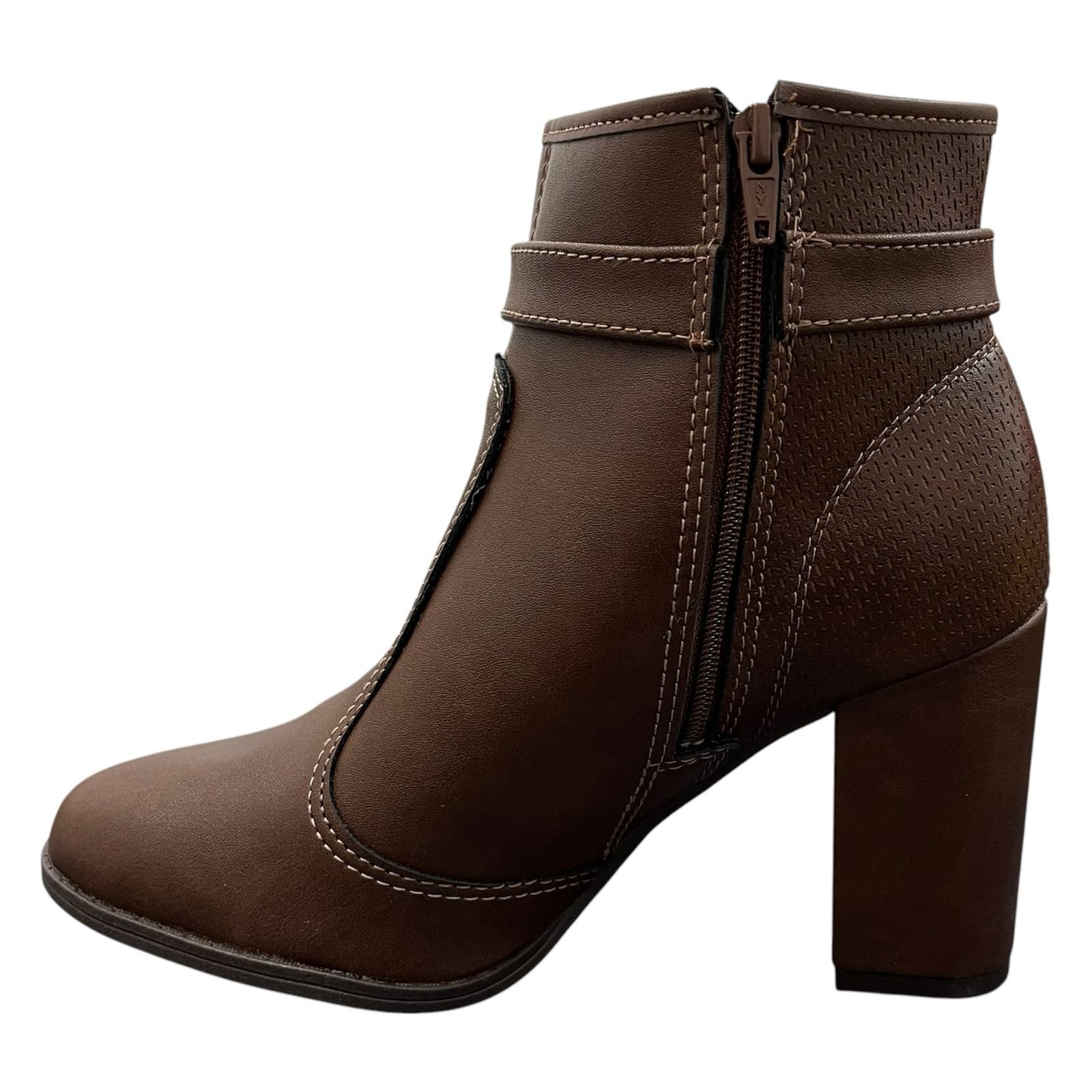 Bota Feminina Moleca Salto Bloco 5349.101 Marrom 3
