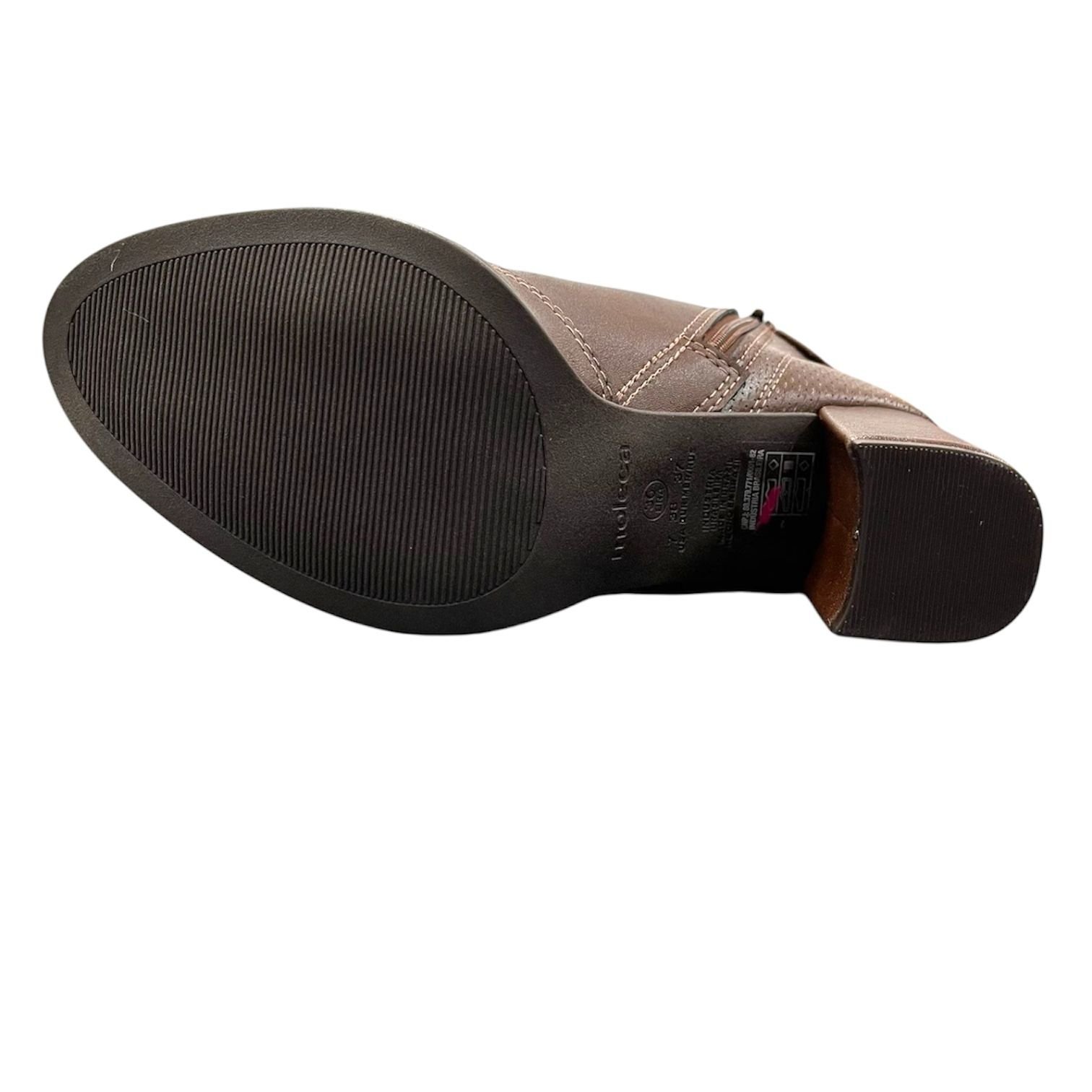 Bota Feminina Moleca Salto Bloco 5349.101 Marrom 5