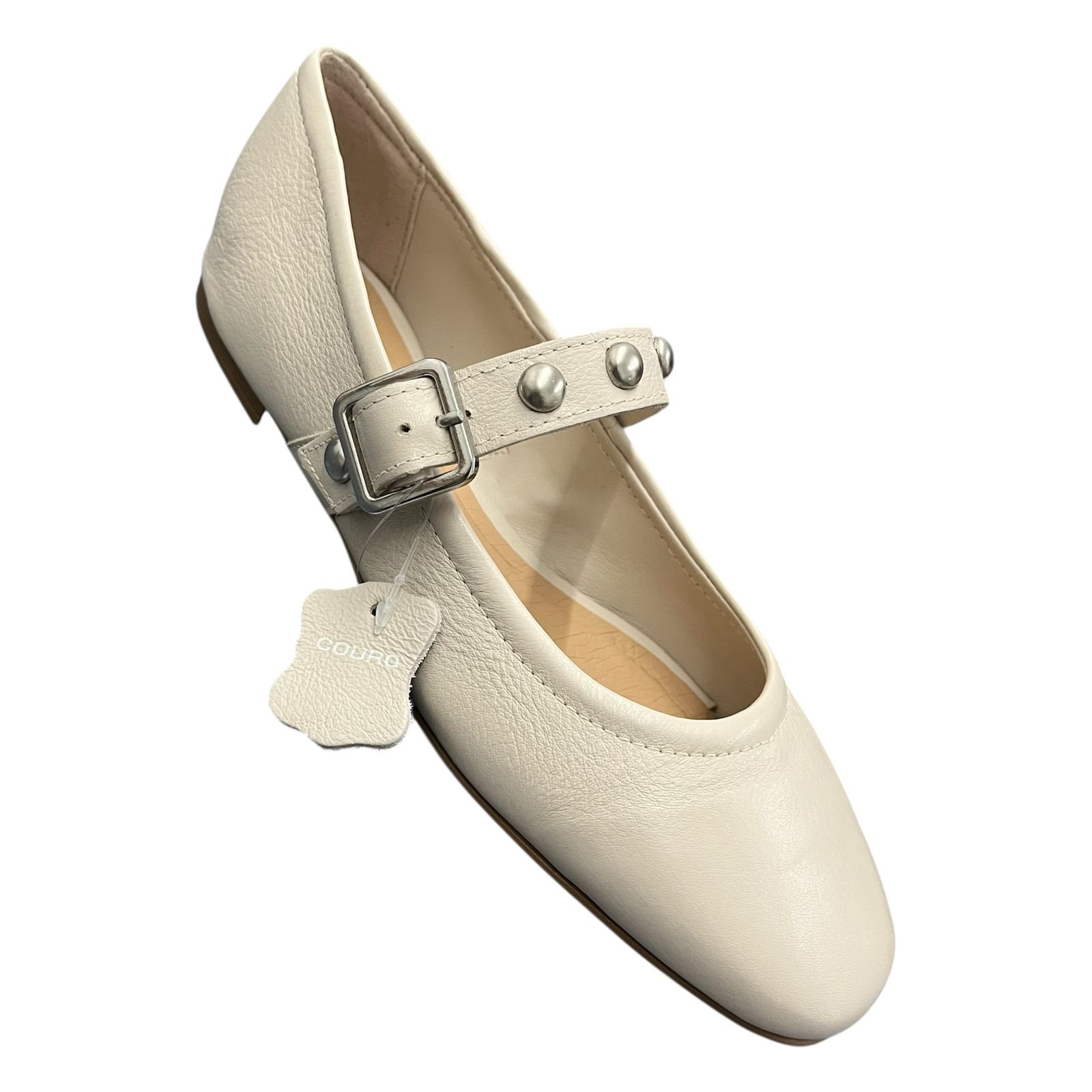 Sapatilha Boneca Couro Bottero 361616-1 Off White 2