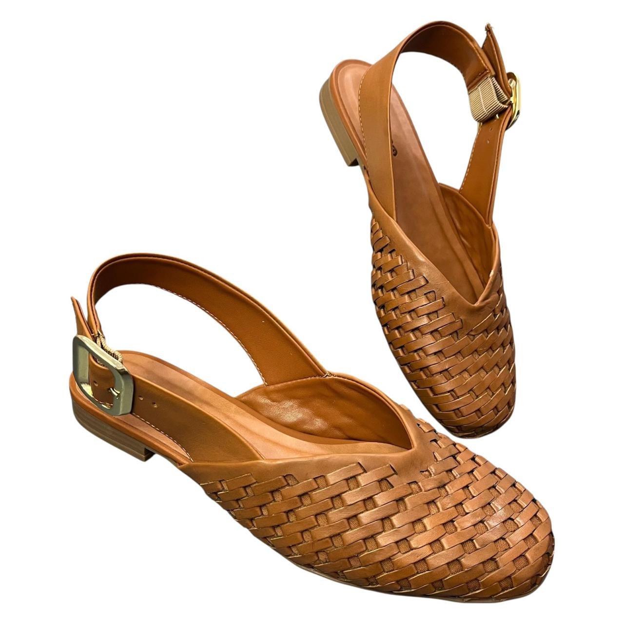 Sapatilha Slingback Bottero 369904 Conhaque Caramelo 4