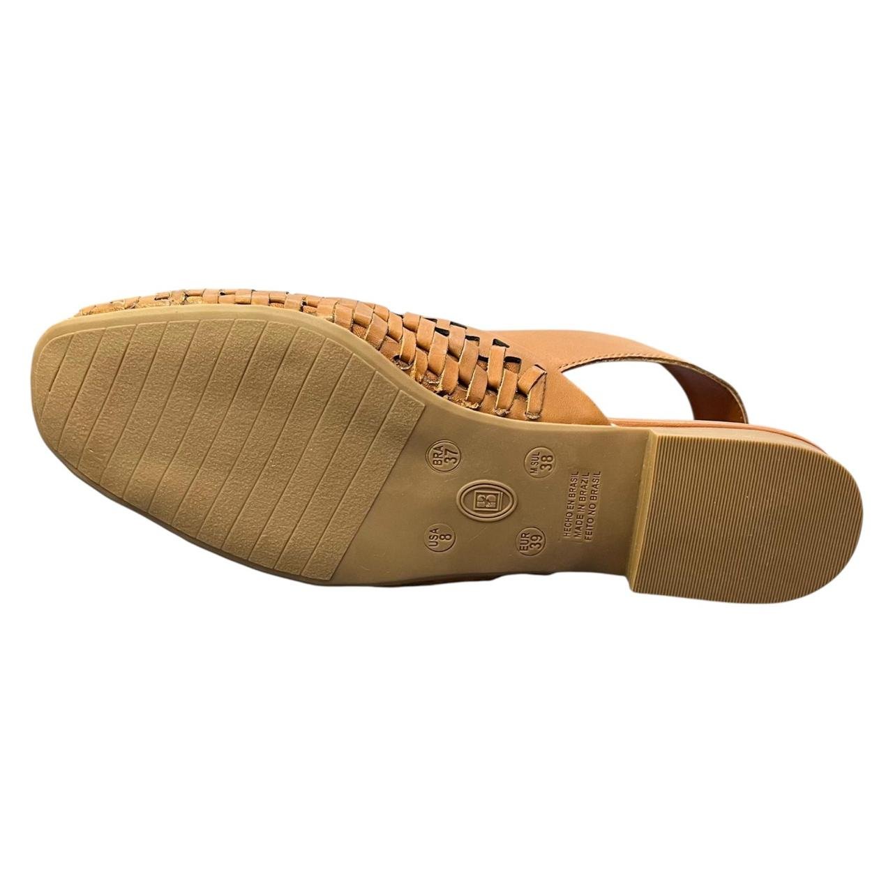 Sapatilha Slingback Bottero 369904 Conhaque Caramelo 5