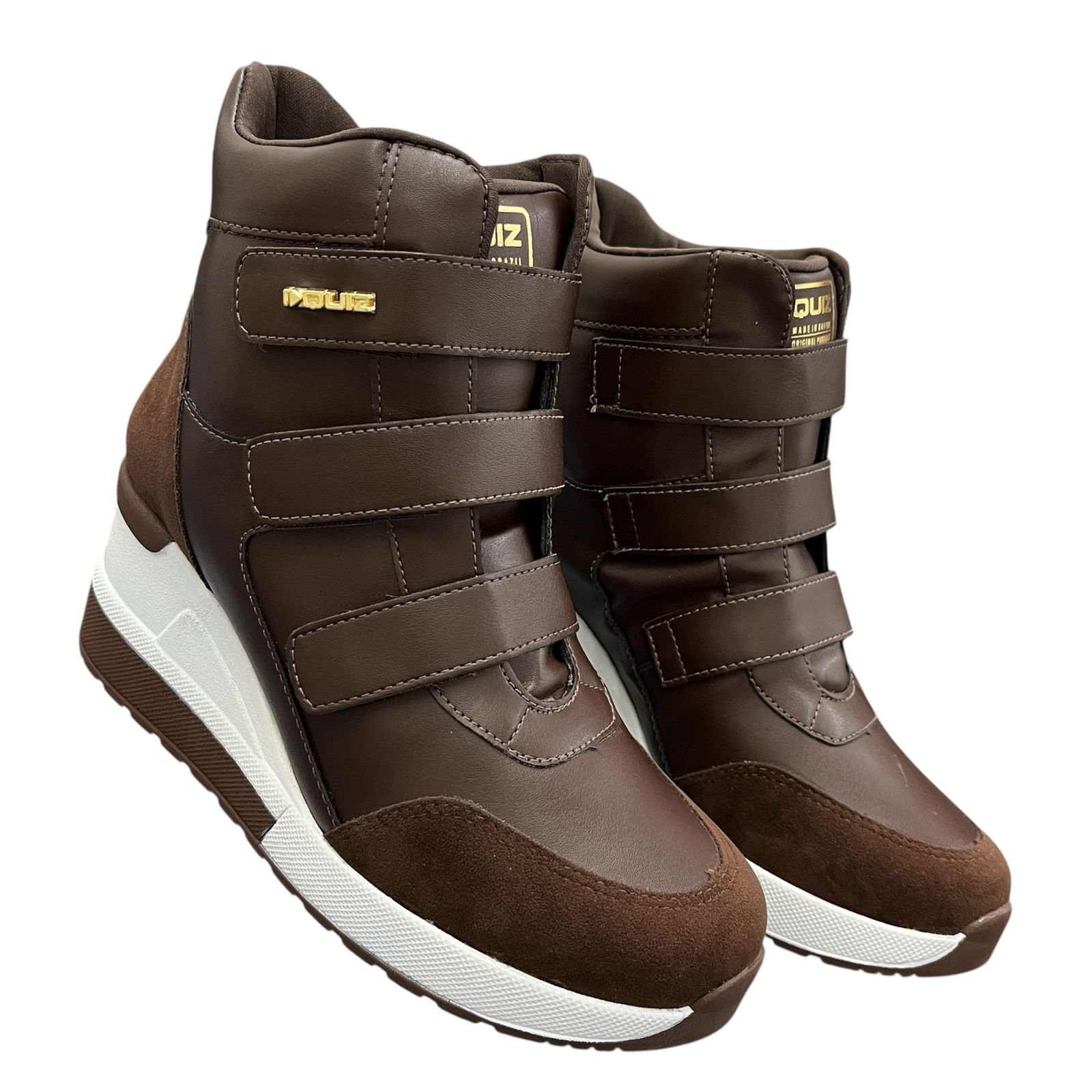 Tênis Abotinado Sneaker Quiz Feminino 69-1852-26 Marrom Cacau 4