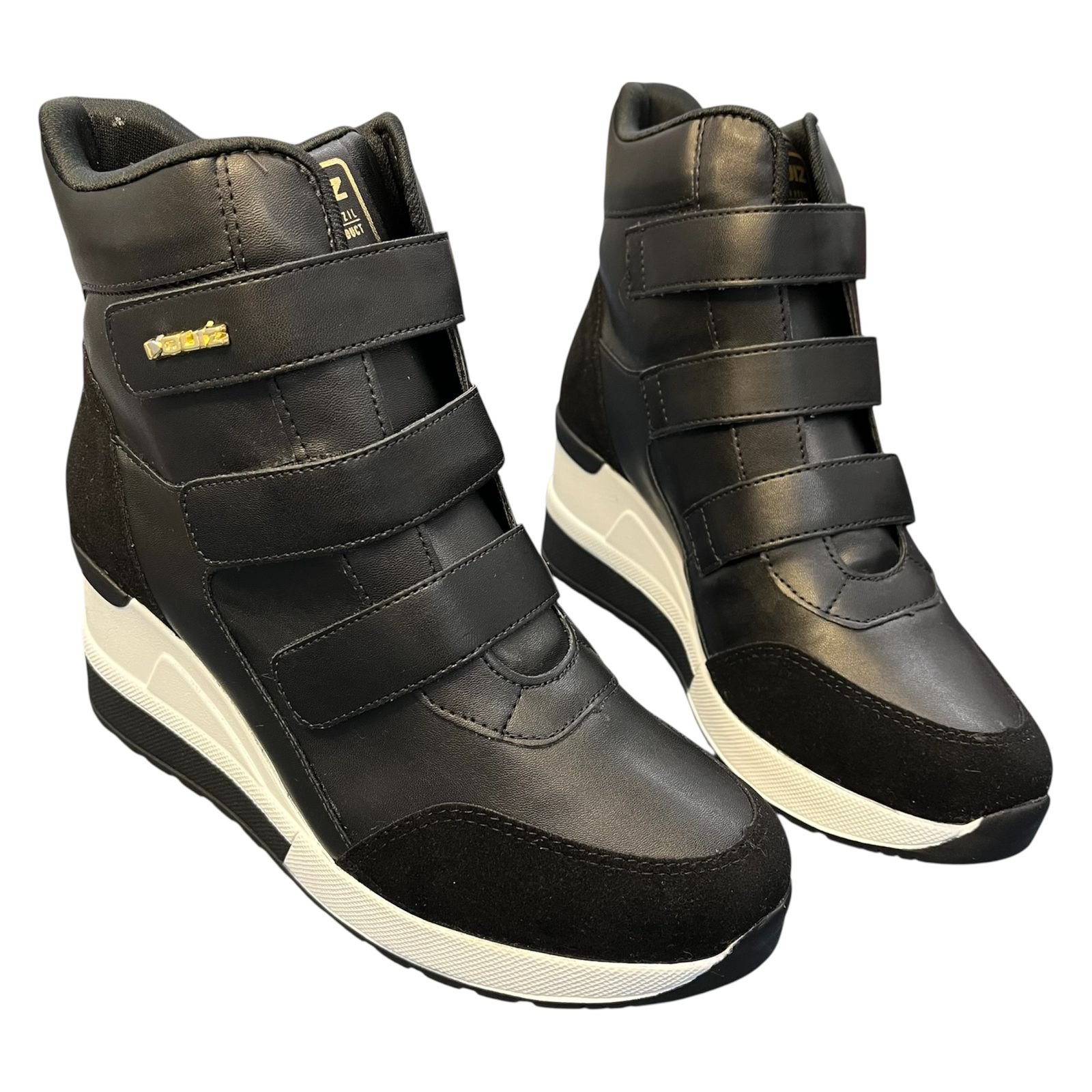 Tênis Abotinado Sneaker Quiz Feminino 69-1852-26 Marrom Preto 3