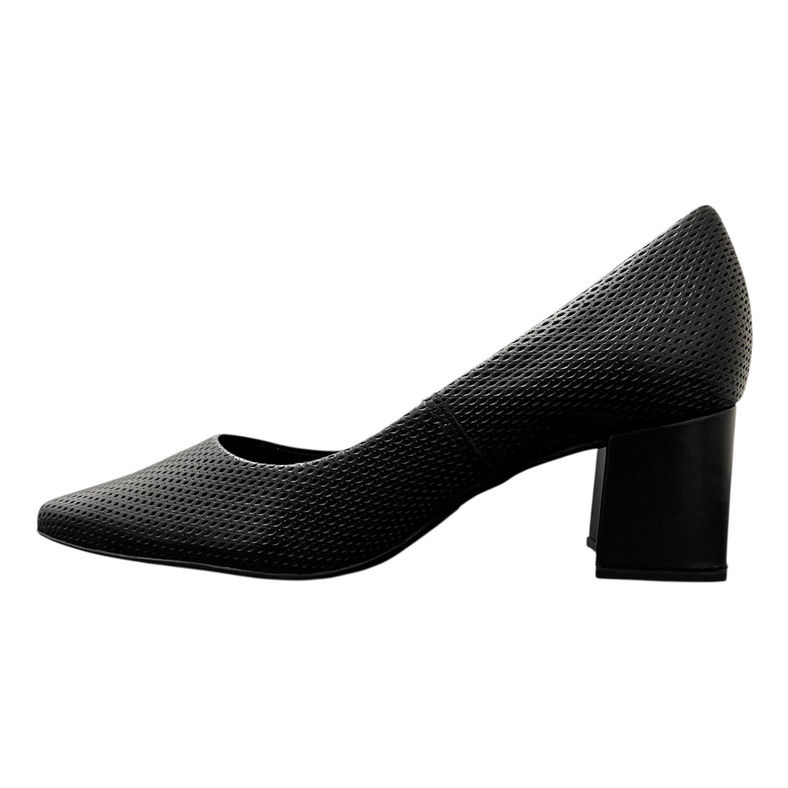 Sapato Scarpin Bottero Em Couro Salto Bloco 354901 Preto 5