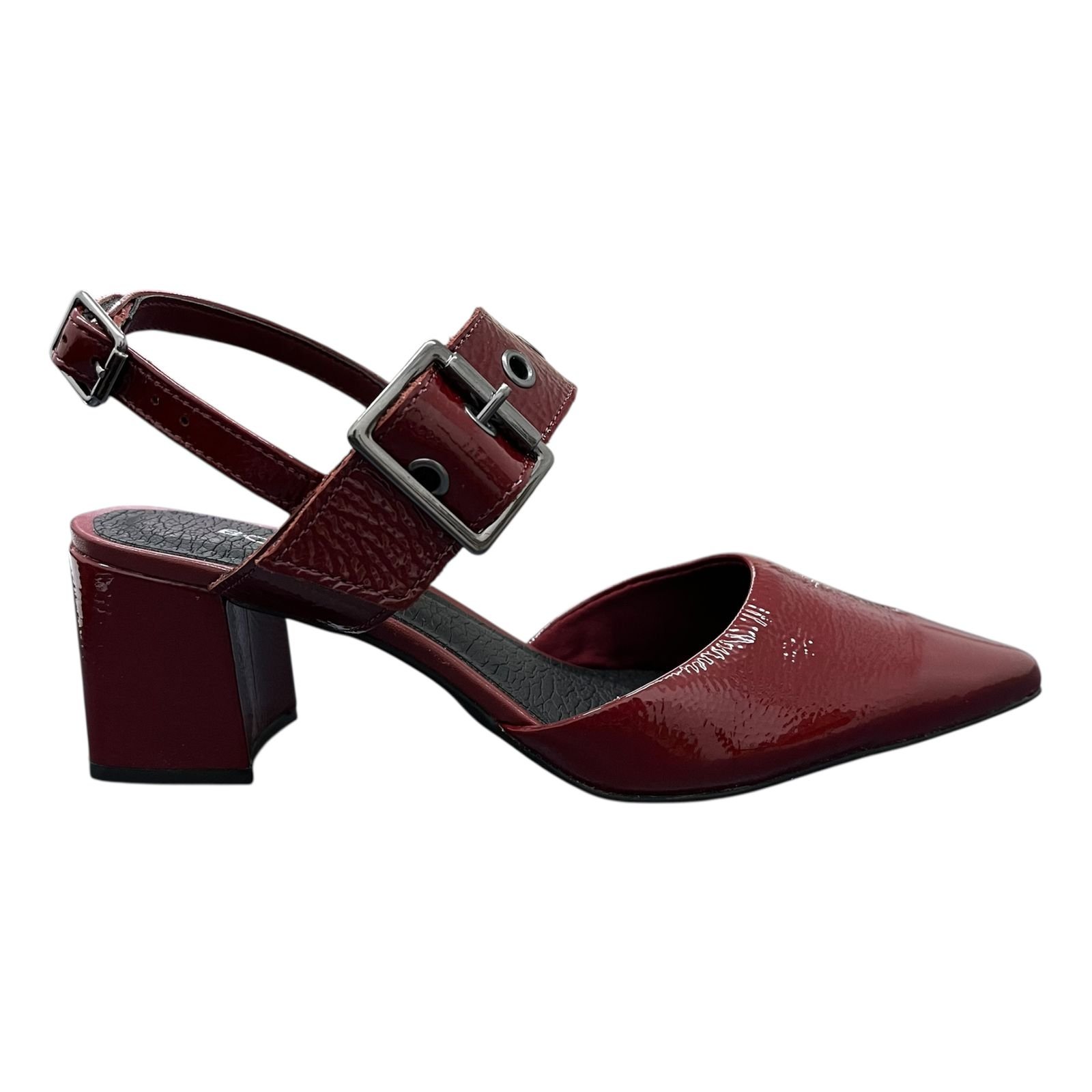 Sapato Slingback Bottero Salto Bloco Em Couro 354908