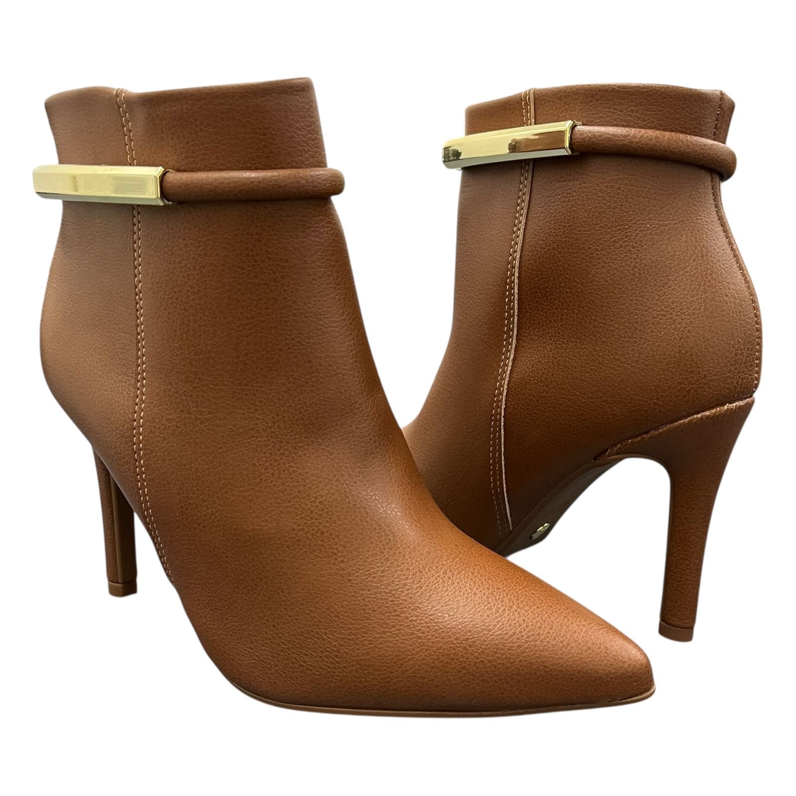 Bota Vizzano Cano Curto Salto Fino 3049.250 Marrom 3