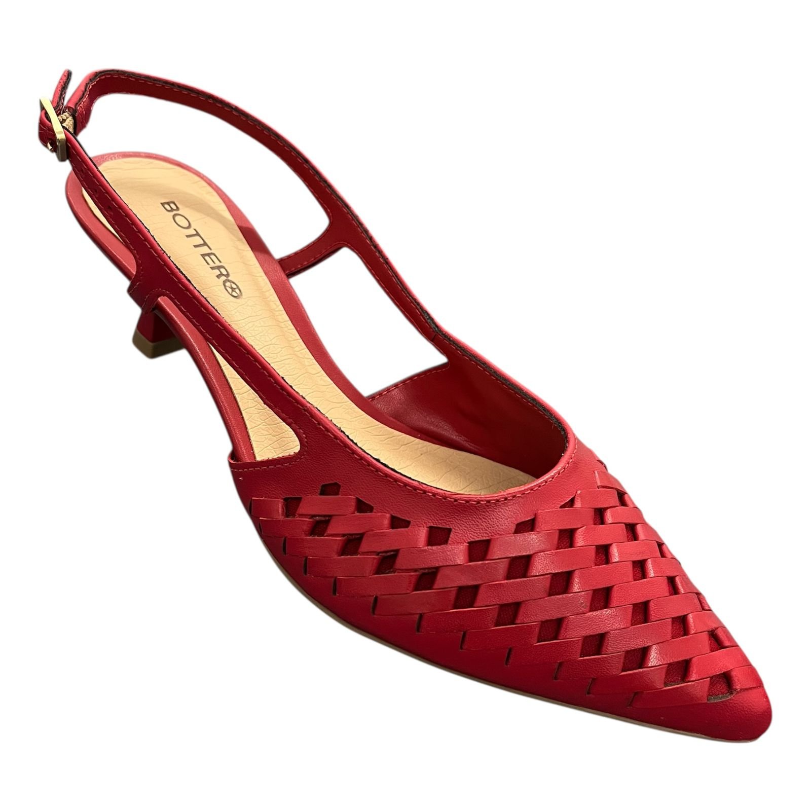 Sapato Slingback Bottero Em Couro 365411 Vermelho 2