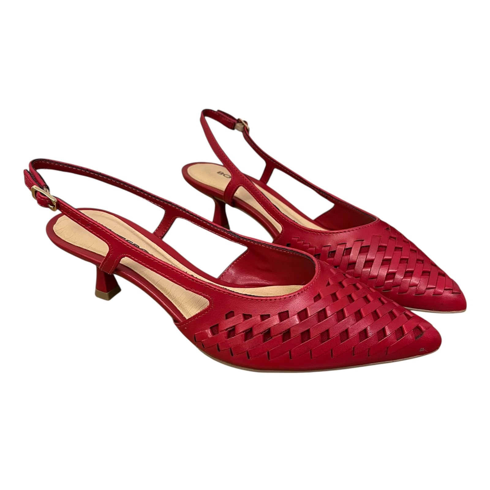 Sapato Slingback Bottero Em Couro 365411 Vermelho 4