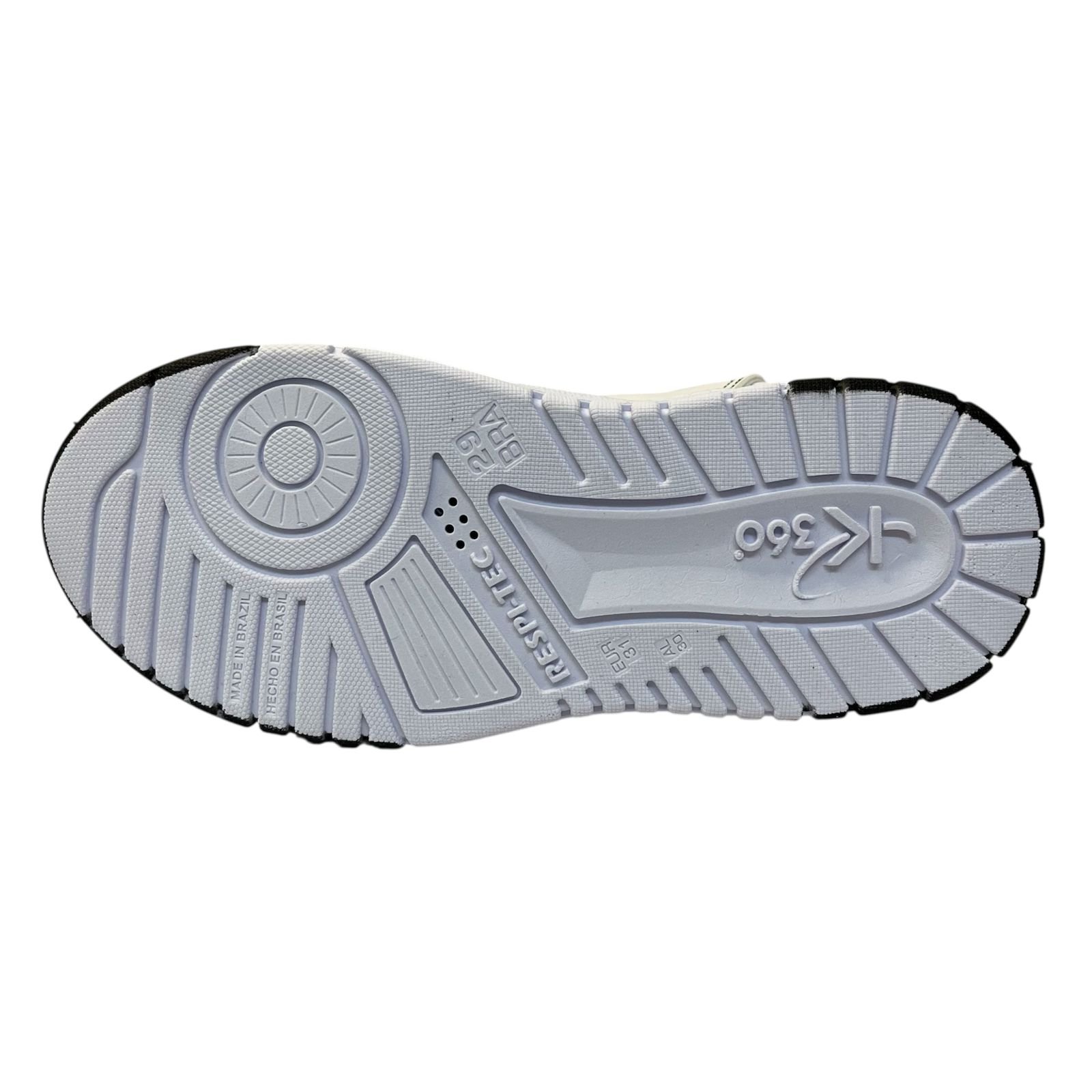 Tênis Infantil Kidy K360 Estilo Respitec Menino 448-1003-0061 Branco/Preto 3