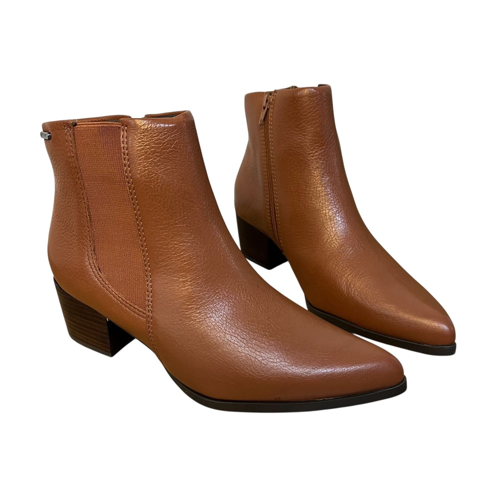 Bota Bottero Bico Fino Salto Bloco Em Couro 349304 Marrom 3