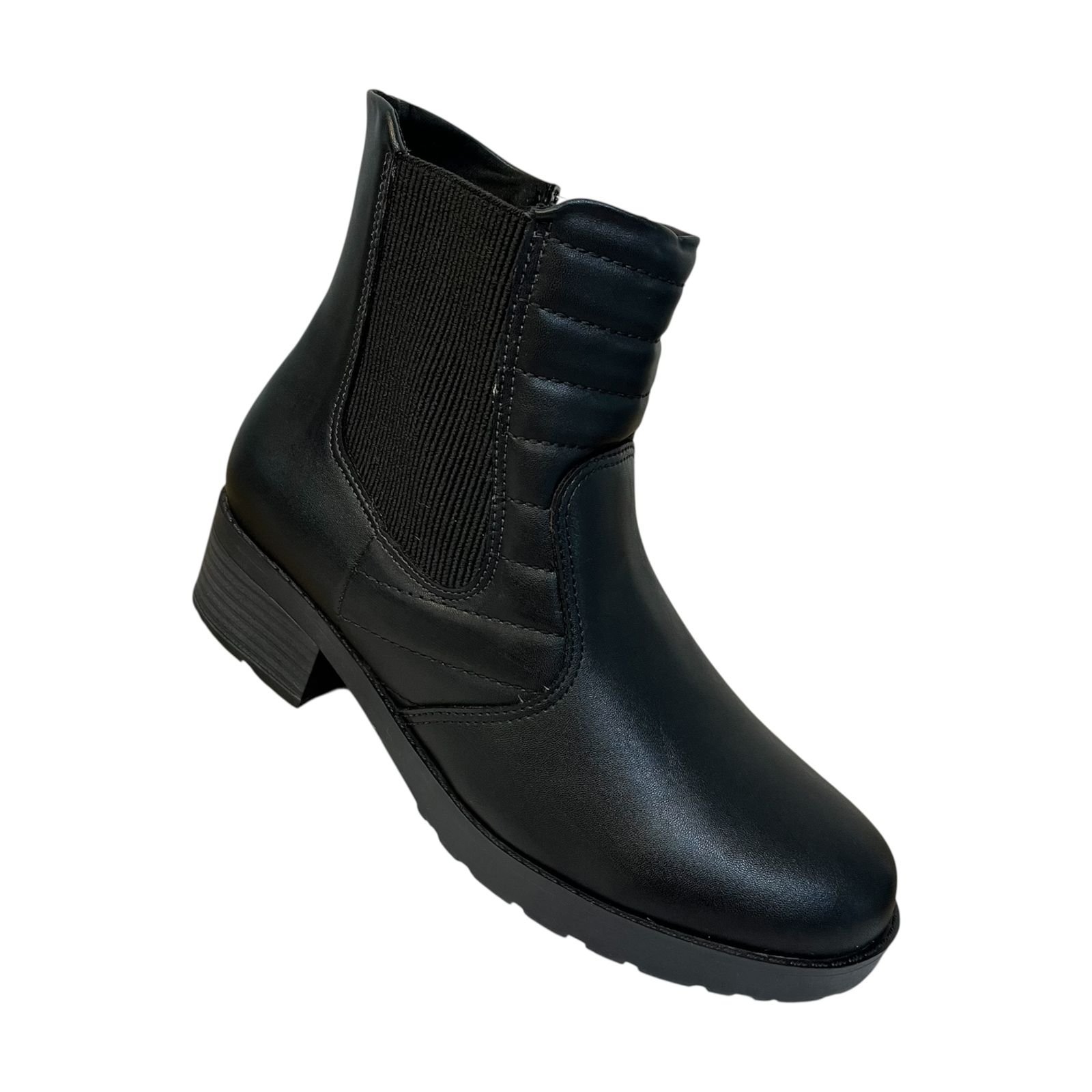 Bota Quiz Cano Curto Salto Baixo 61-1789-03 Preto 2
