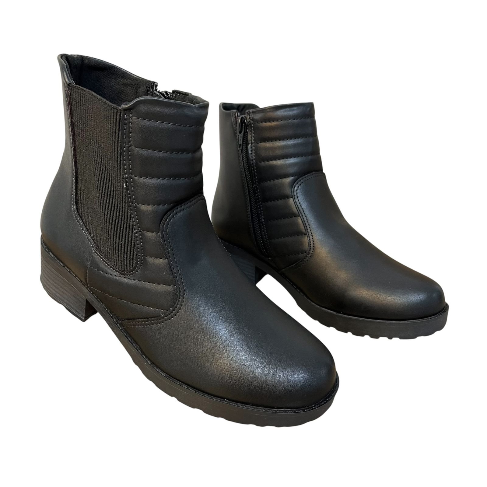 Bota Quiz Cano Curto Salto Baixo 61-1789-03 Preto 3
