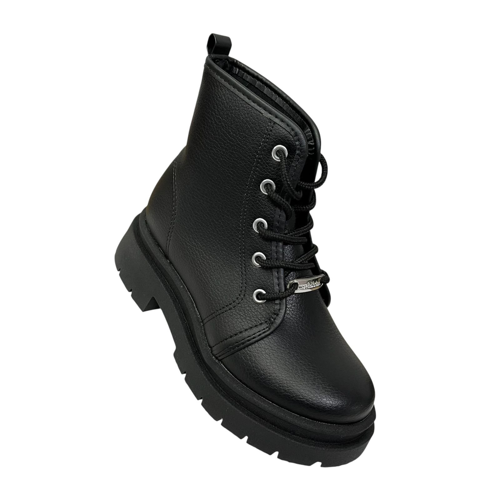 Bota Coturno Menina Molekinha 2182.100 Preto Preto 2