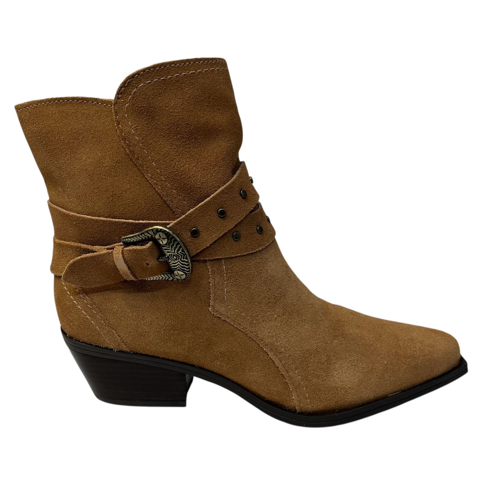 Bota Bottero Bico Fino Em Couro Camurça 347707 Castanho