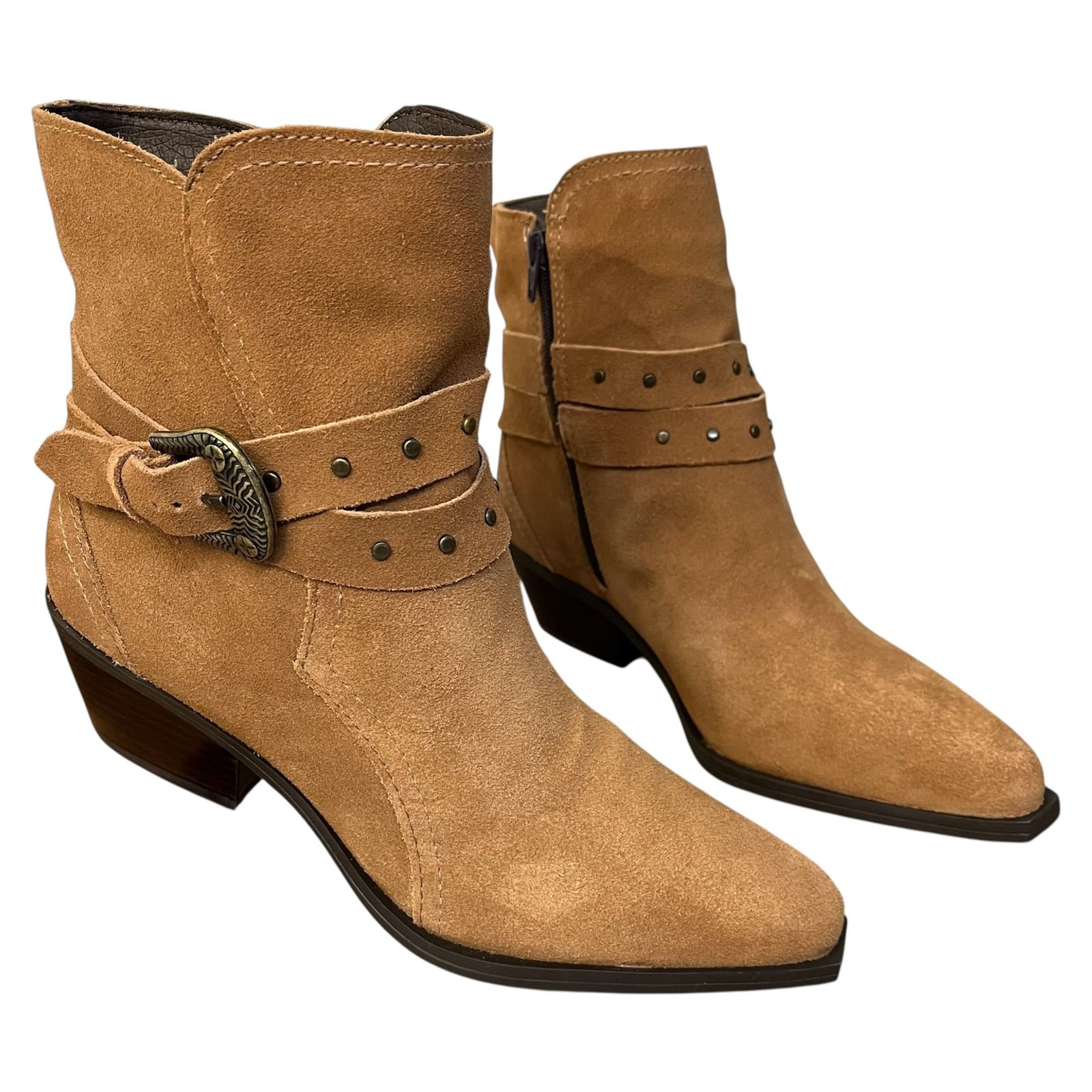 Bota Bottero Bico Fino Em Couro Camurça 347707 Castanho Marrom 3