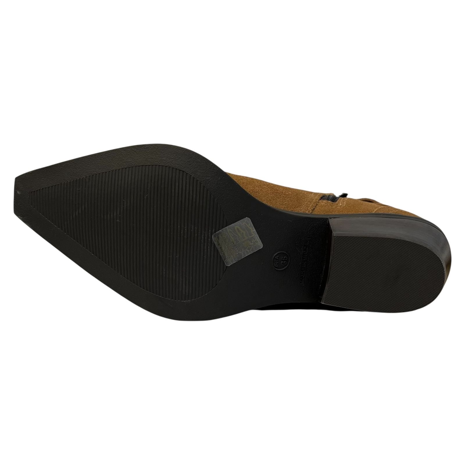 Bota Bottero Bico Fino Em Couro Camurça 347707 Castanho Marrom 4