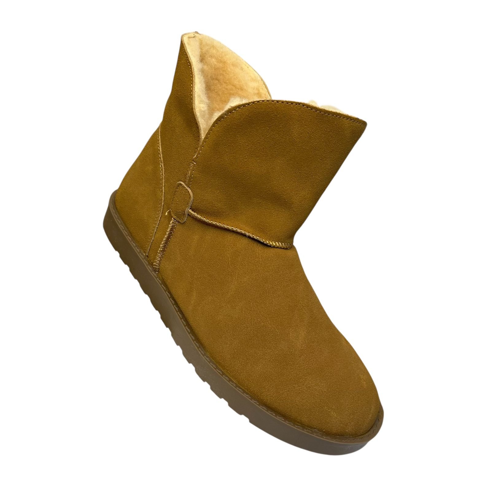 Bota Mooncity Cano Curto Com Pelo 70812 Preto Marrom 2