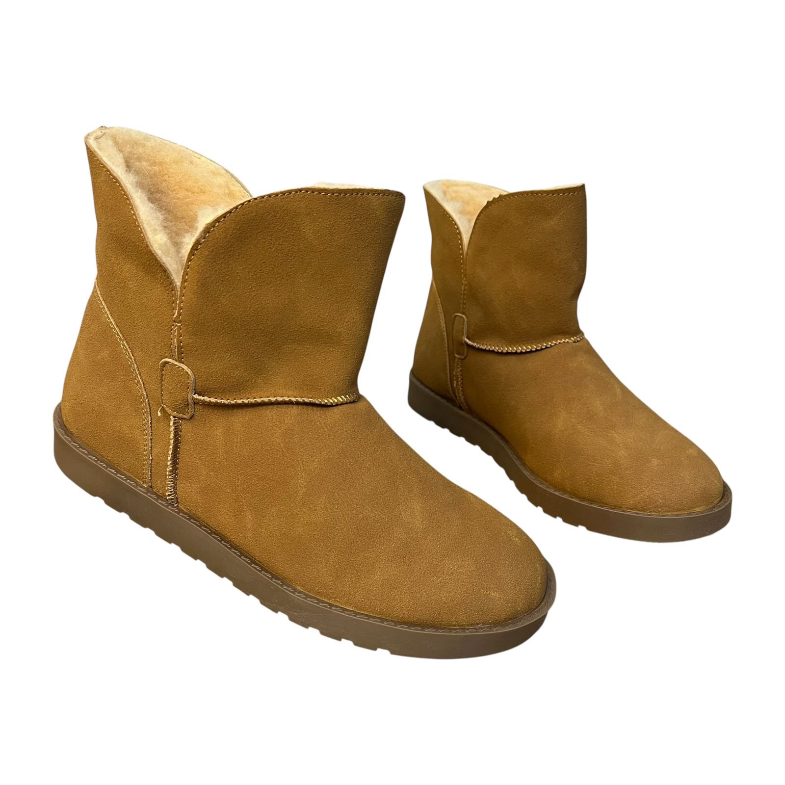 Bota Mooncity Cano Curto Com Pelo 70812 Preto Marrom 3