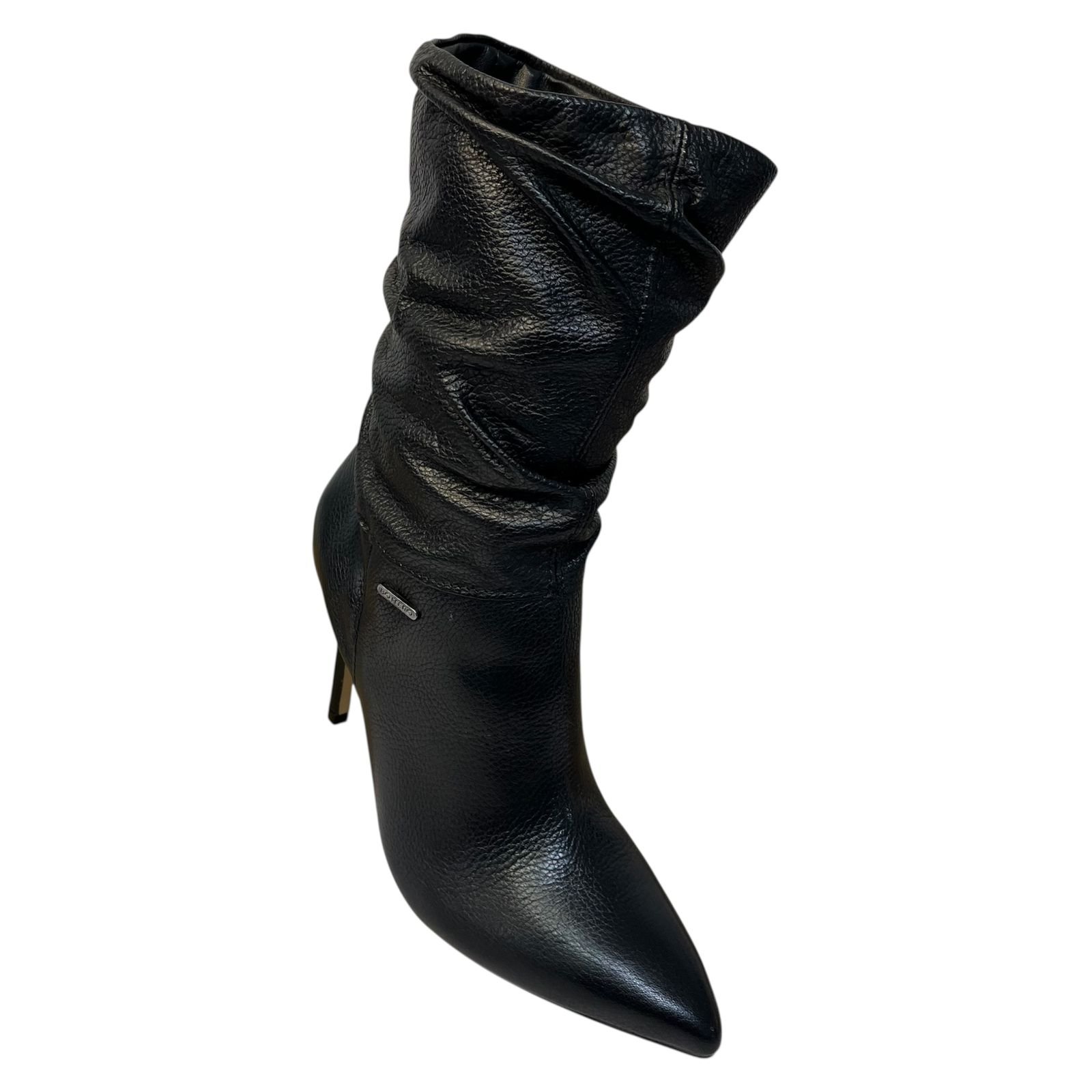 Bota Bottero Slouchy Bico Fino Em Couro 347004 Preto 2