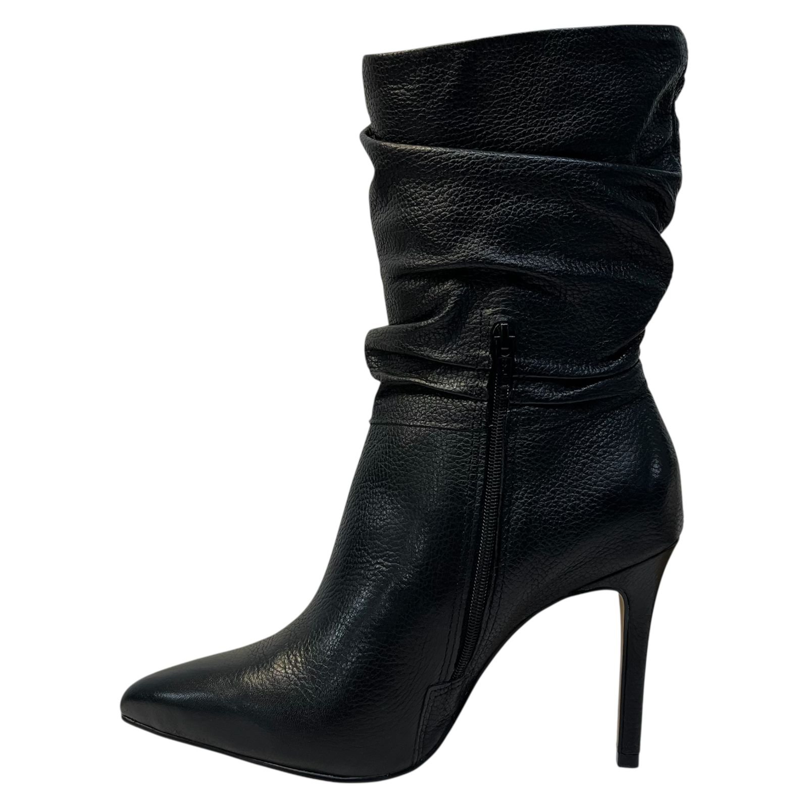 Bota Bottero Slouchy Bico Fino Em Couro 347004 Preto 5