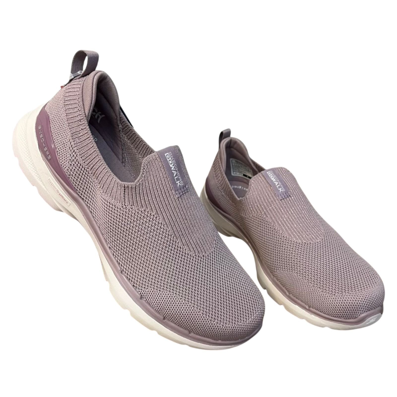 Tênis Skechers Go Walk 6 Slip On Feminino 124530 Malva Malva 3