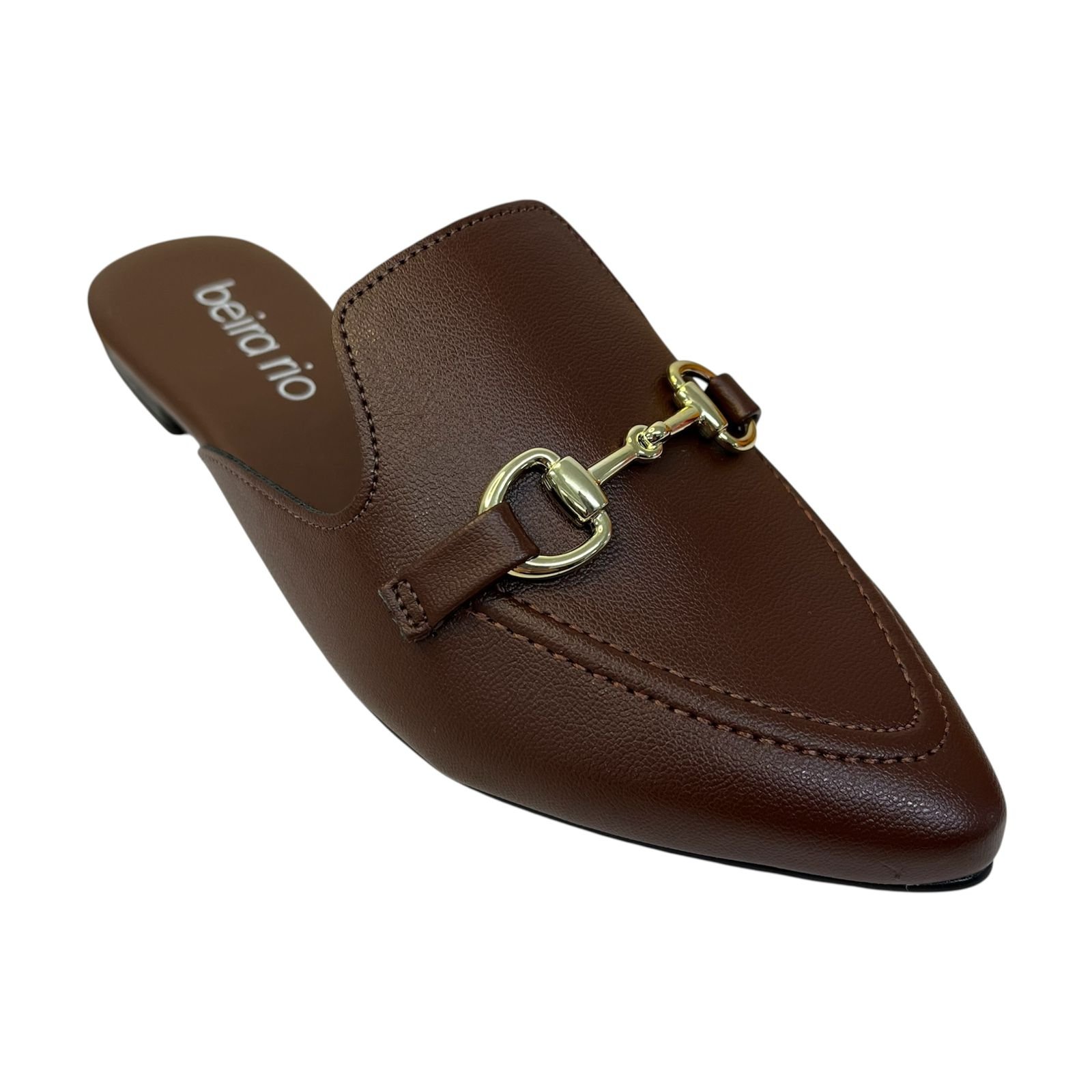 Mule Bico Fino Beira Rio 4134.1017 Conhaque Conhaque 2