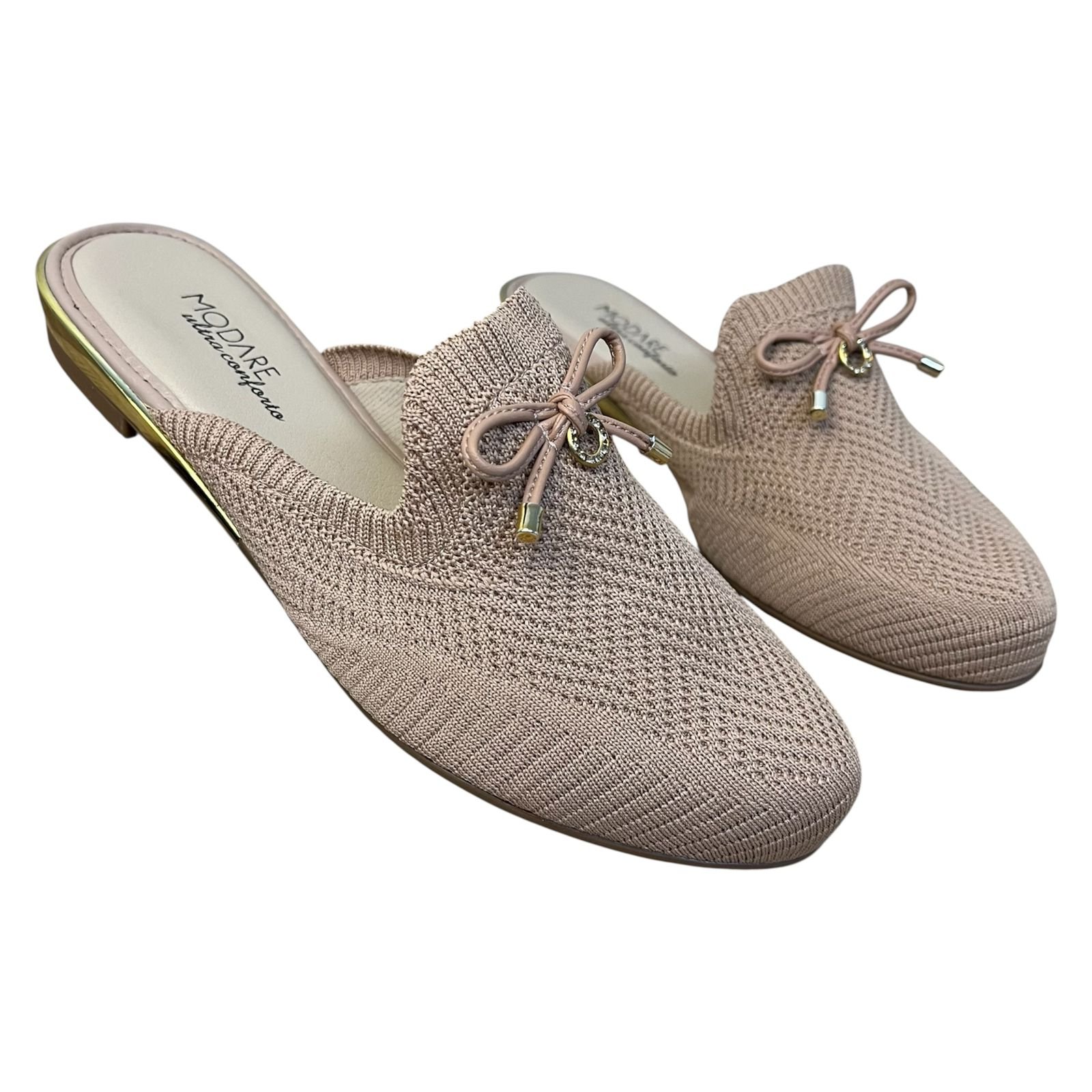 Mule Modare Tecido Knit 7505.228 Bege 3