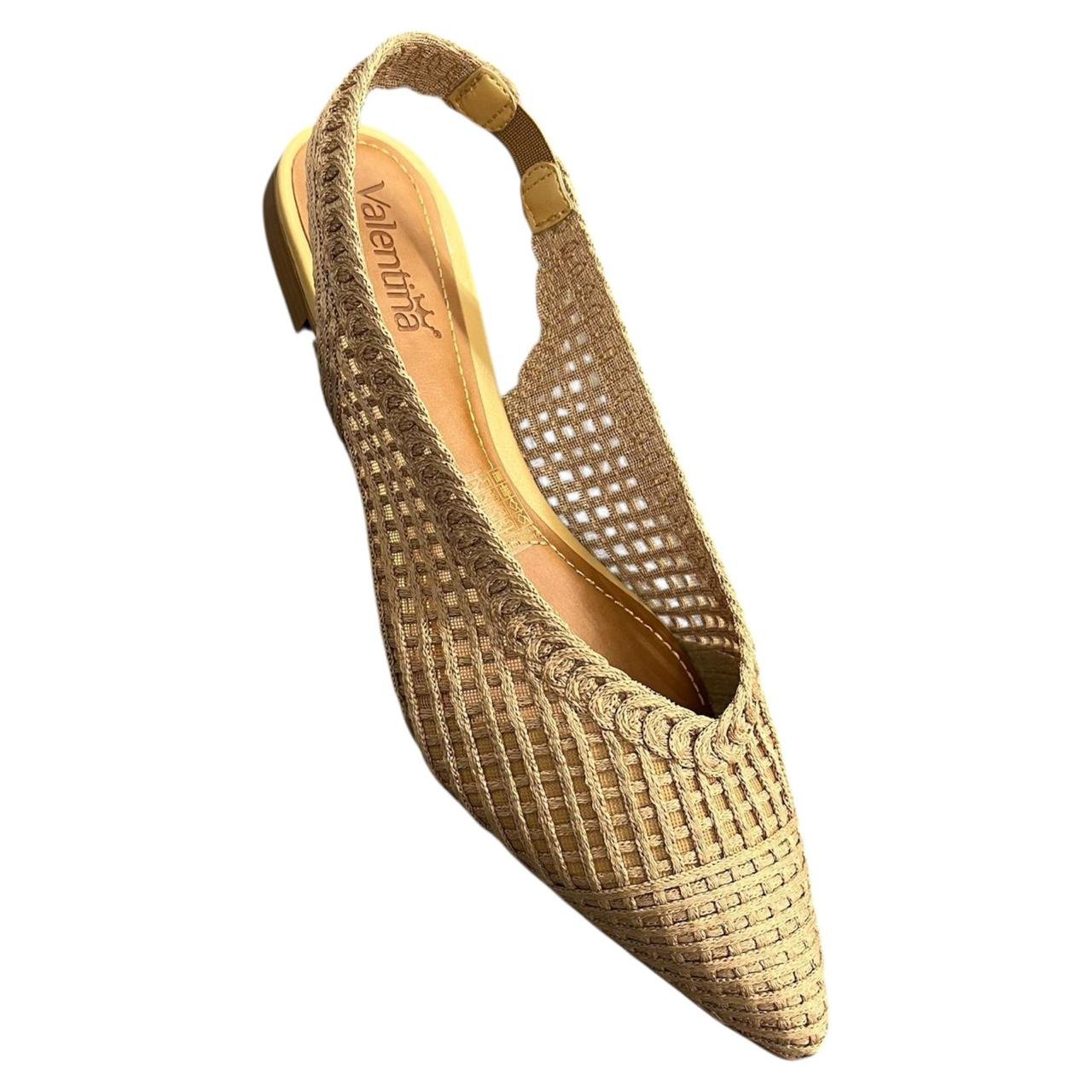 Sapatilha Slingback Valentina Trama 373252 Nude Bege 2