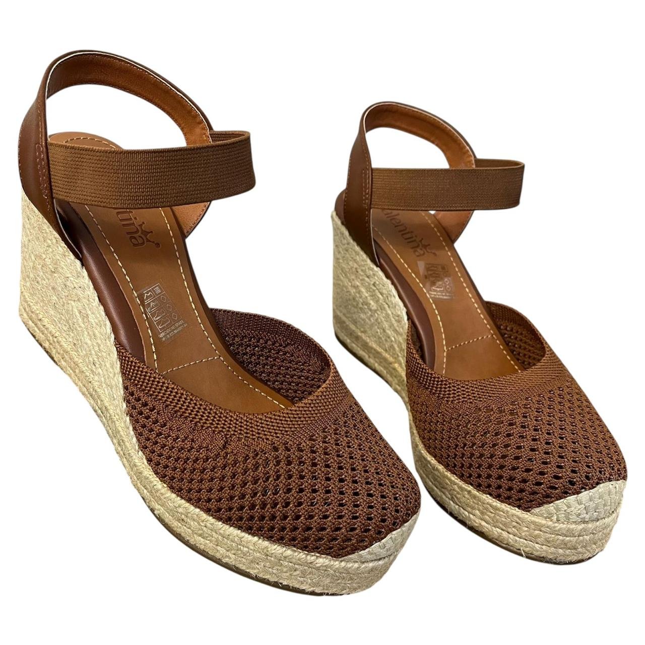 Sandália Anabela Trama Valentina 502134 Marrom Marrom 5