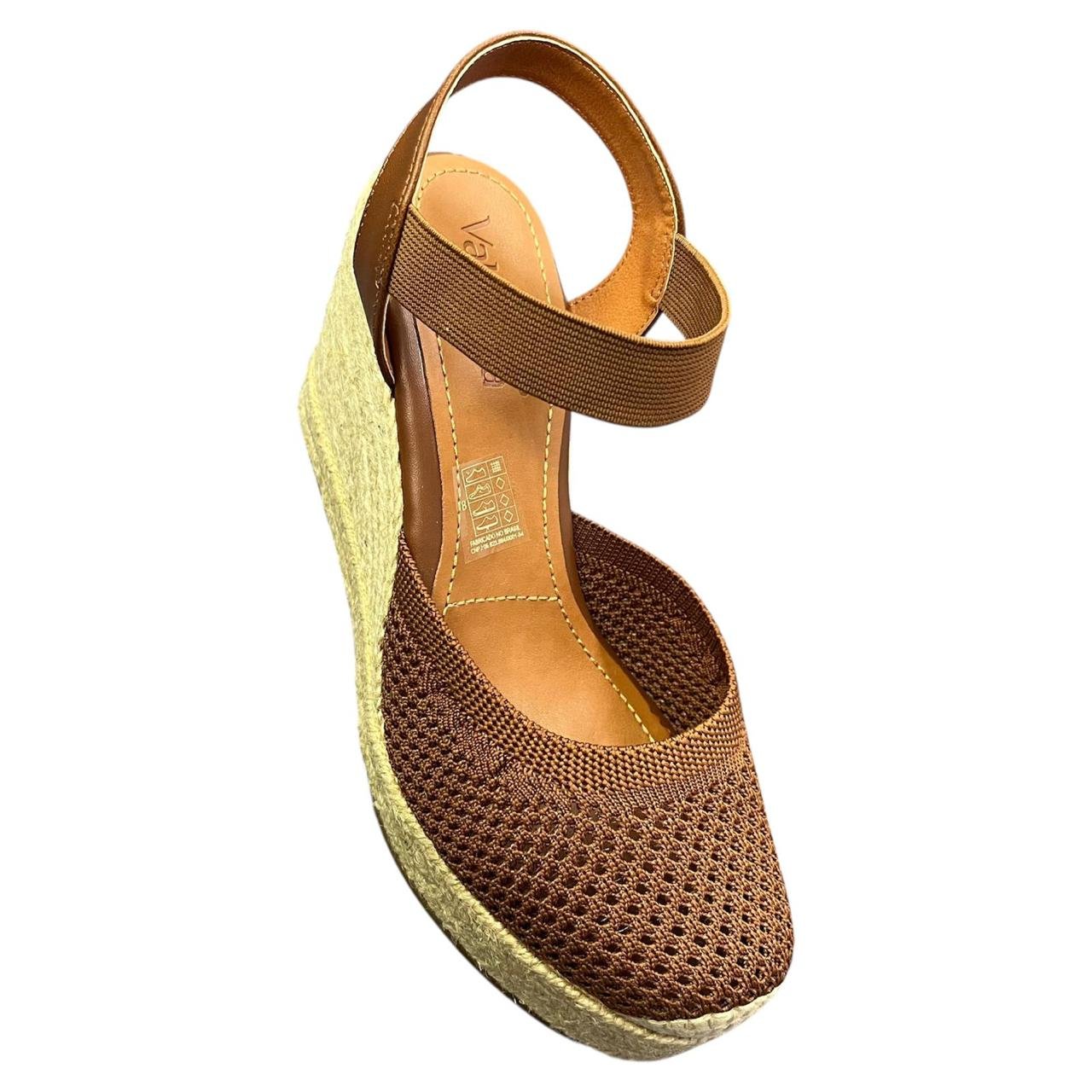 Sandália Anabela Trama Valentina 502134 Marrom Marrom 2