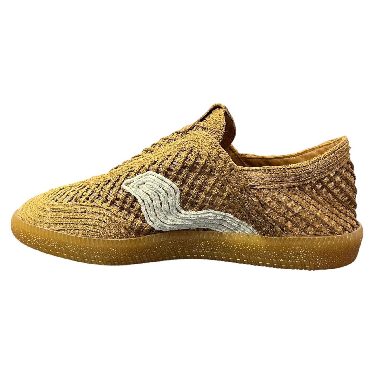 Tênis Casual Valentina Em Trama 603040 Bege Bege 3