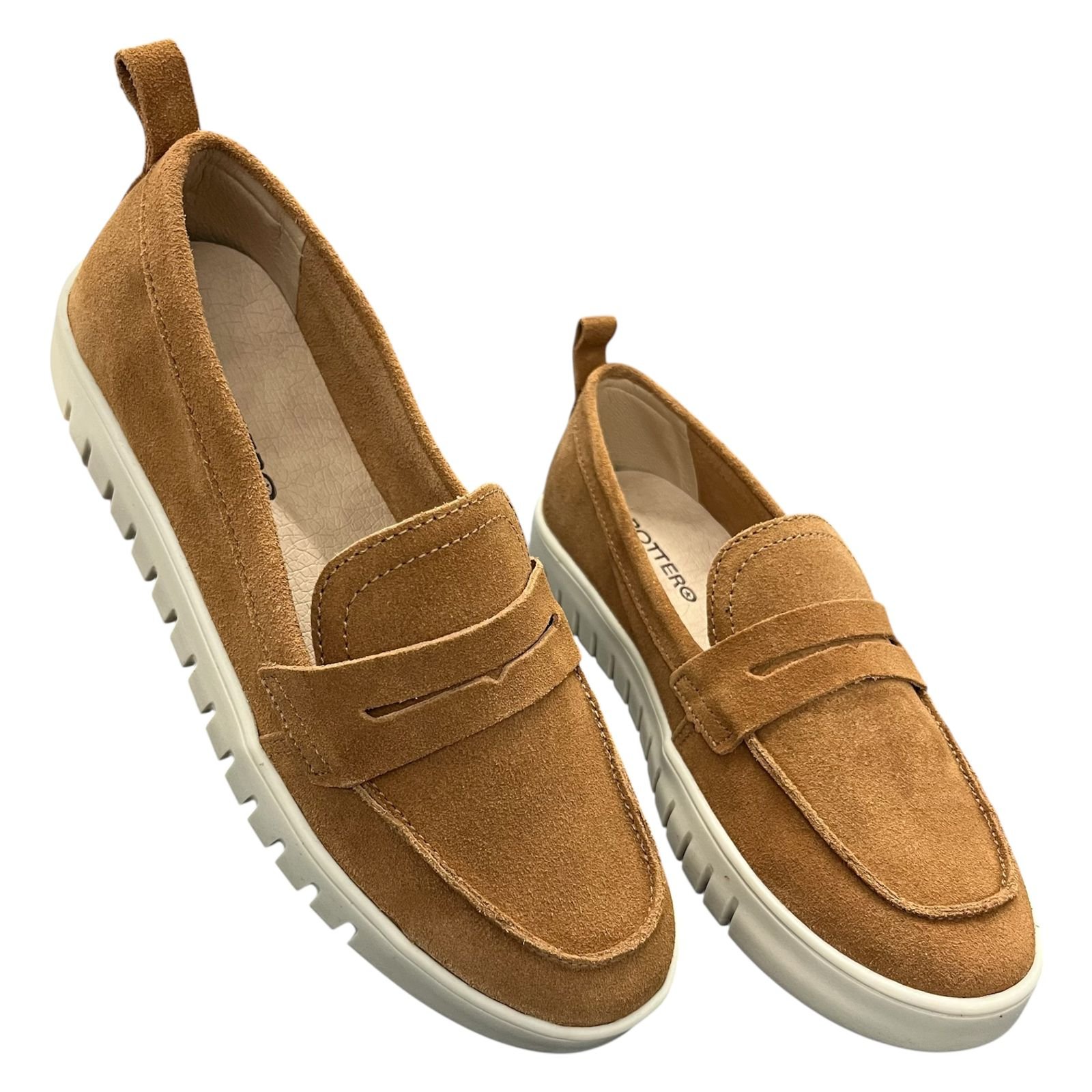 Mocassim Feminino Bottero Camurça Couro 372602 Castanho 3